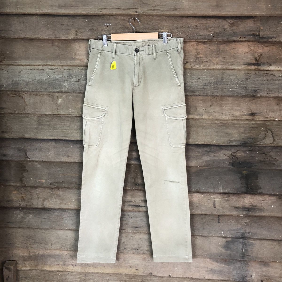 Japanese Brand DLL Uniqlo Brown Cargo streetwear Multipocket Pants #1580 Size US 31 - 1 Thumbnail