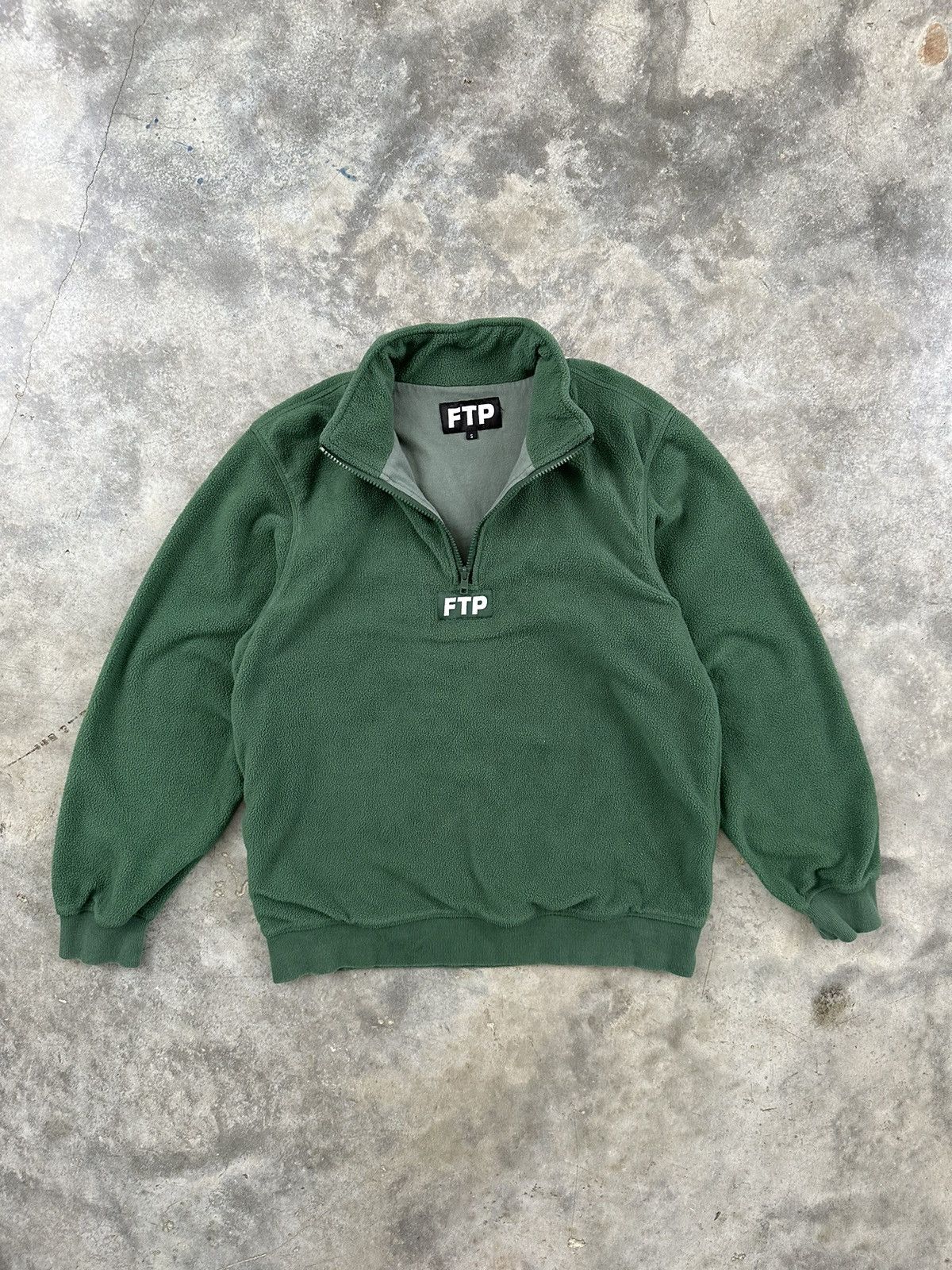 Fuck The Population FTP Sherpa Half Zip Jacket FW18 Green 🥣🧊❄️ Fleece Polar Size US S / EU 44-46 / 1 - 3 Thumbnail