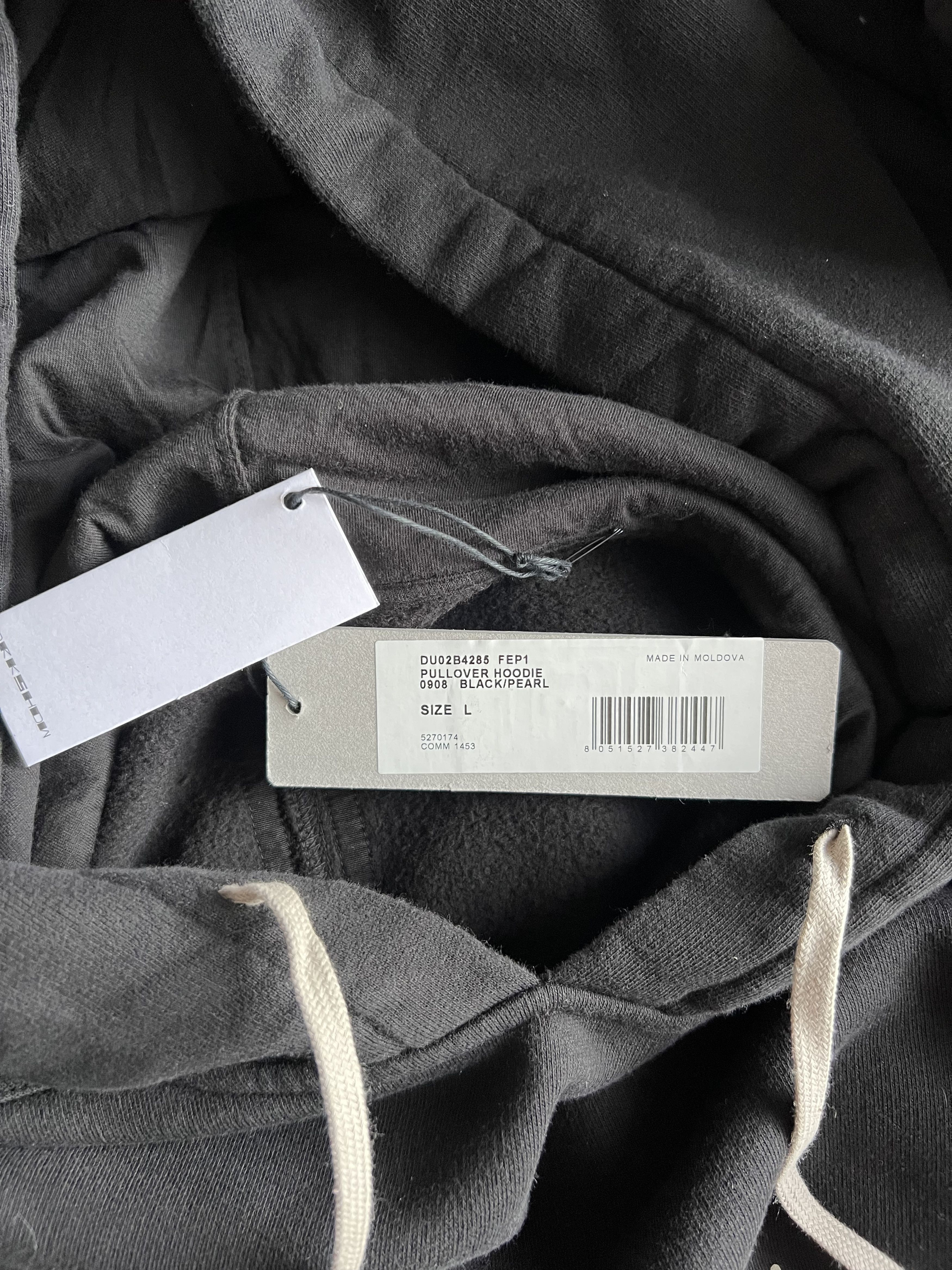 Rick Owens Drkshdw Rick Owens DRKSHDW Ephemerism Pullover Hoodie Size US L / EU 52-54 / 3 - 7 Thumbnail