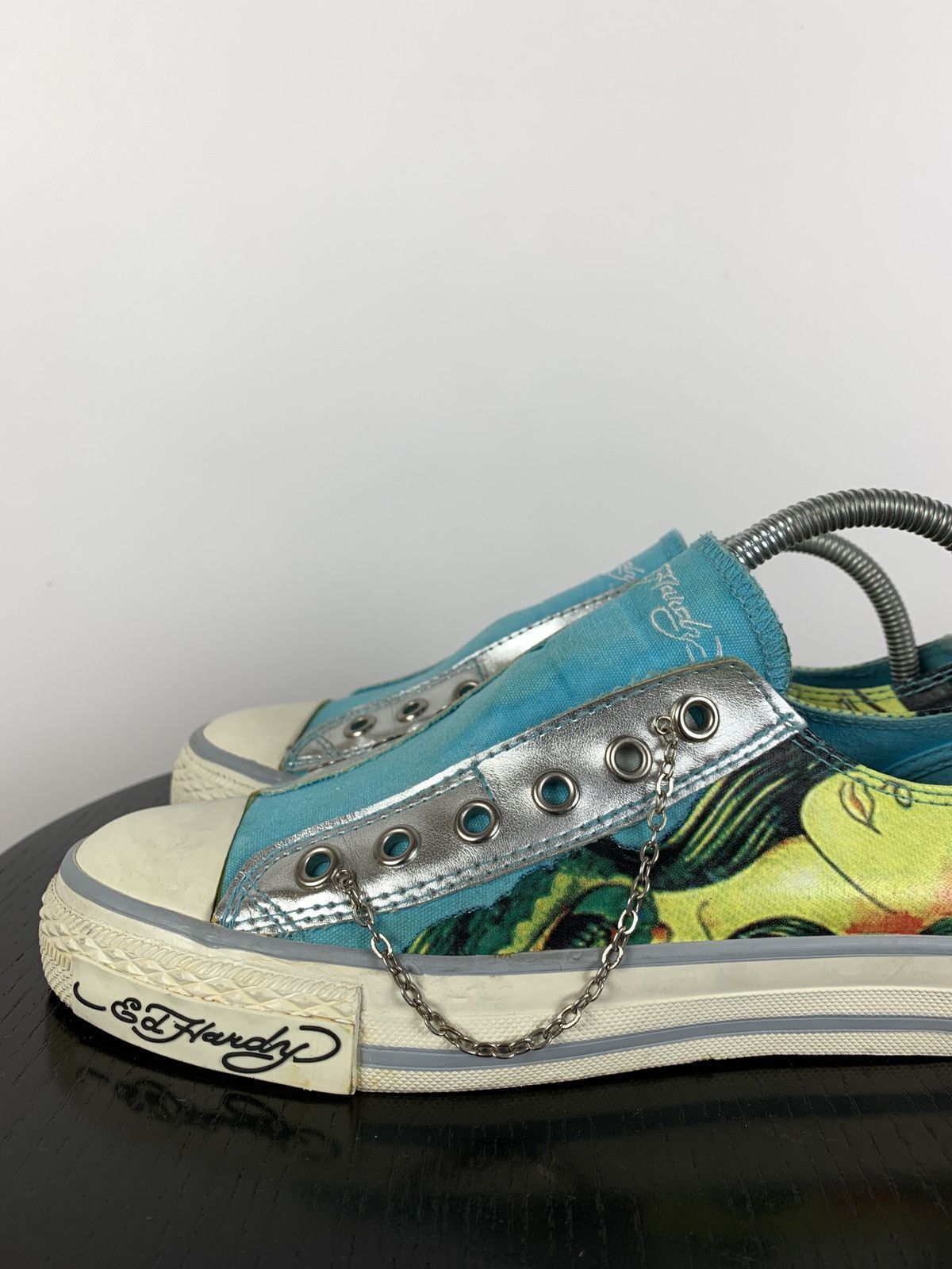 Christian Audigier Vintage Ed Hardy Women’s Low Top Y2K Sneakers Size US 5 / IT 35 - 8 Thumbnail