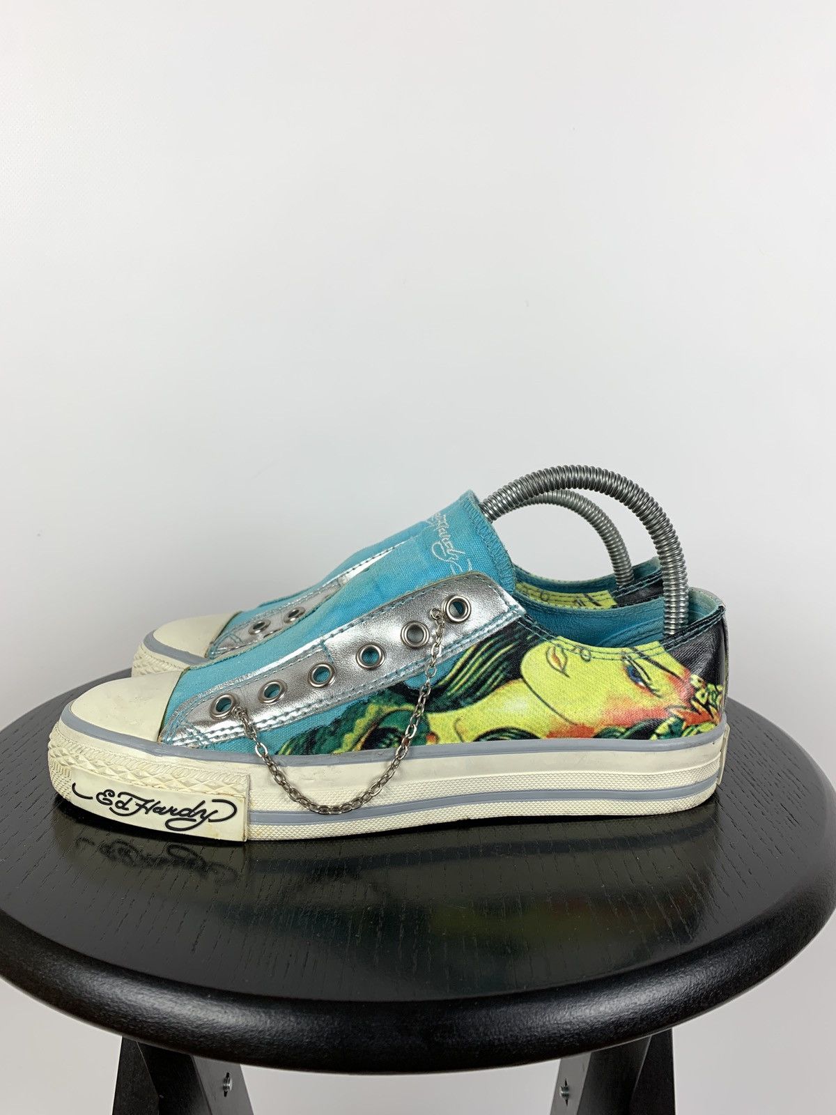 Christian Audigier Vintage Ed Hardy Women’s Low Top Y2K Sneakers Size US 5 / IT 35 - 1 Thumbnail