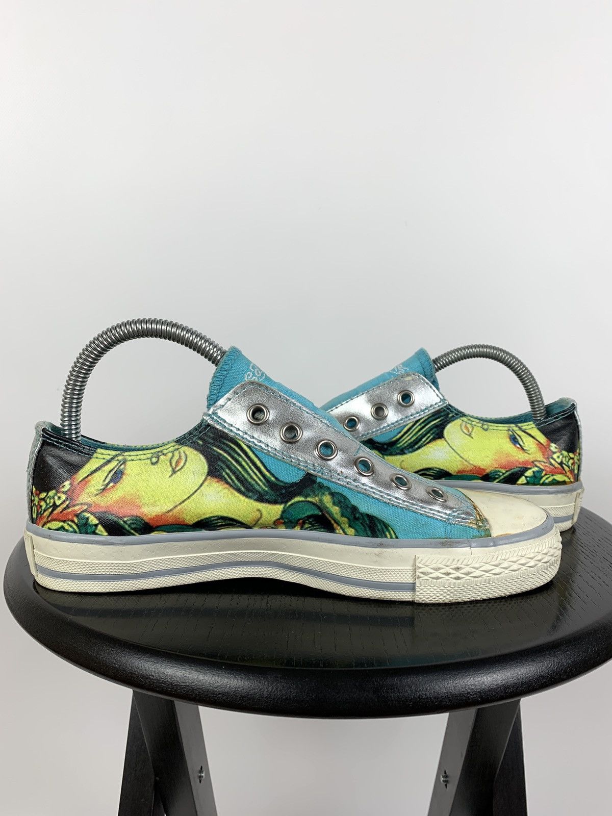 Christian Audigier Vintage Ed Hardy Women’s Low Top Y2K Sneakers Size US 5 / IT 35 - 5 Thumbnail
