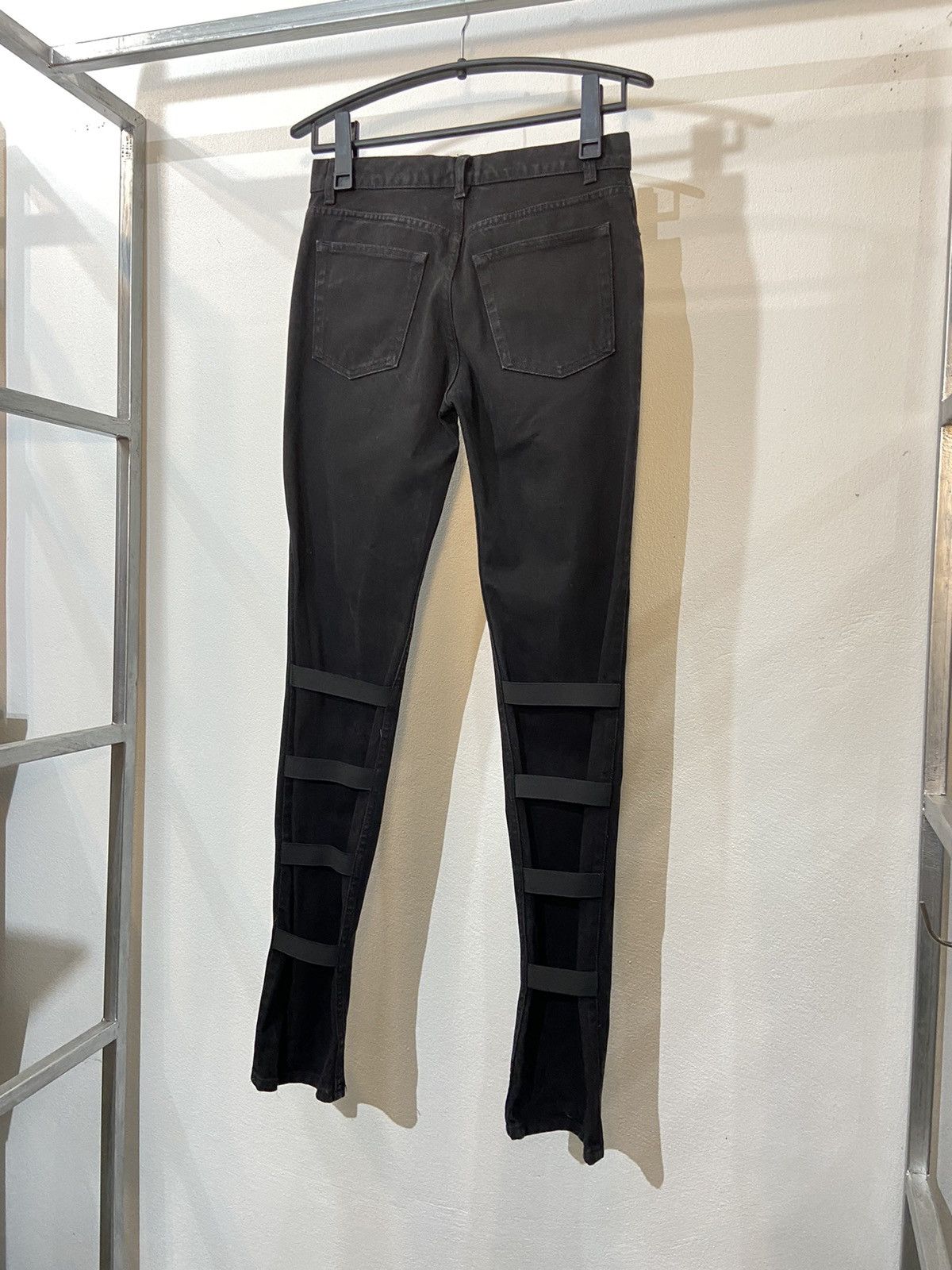 Helmut Lang Helmut Lang Elastic Tape Black Jeans Size US 30 / EU 46 - 4 Thumbnail