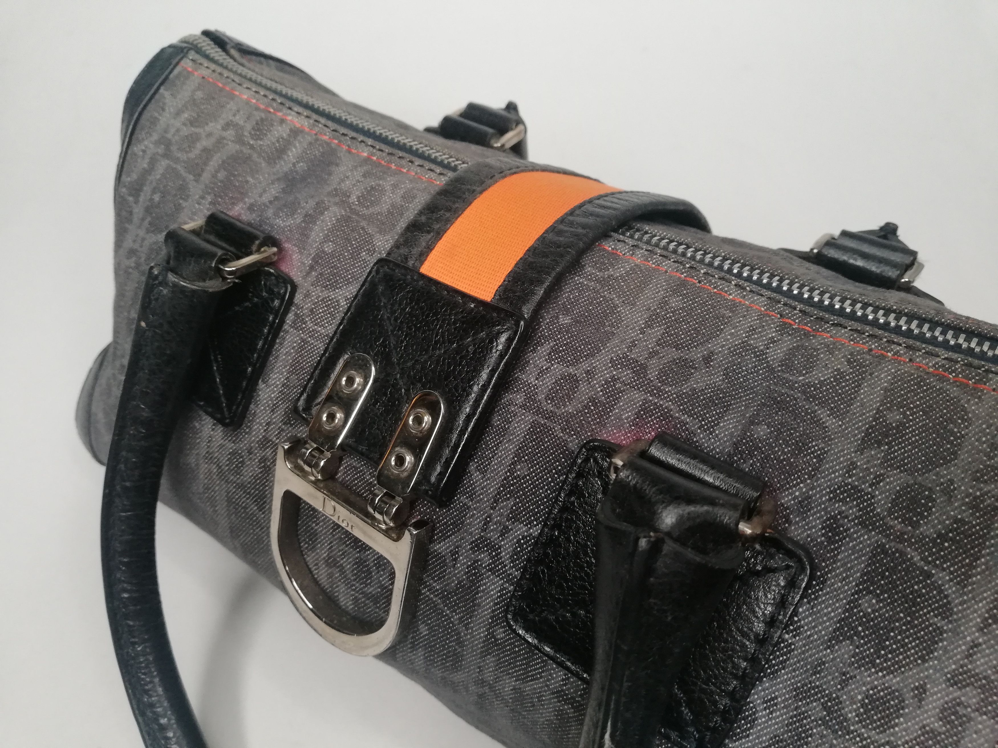 Dior × John Galliano Christian Dior - Flight Line Trotter Denim Hand Bag Size ONE SIZE - 13 Thumbnail