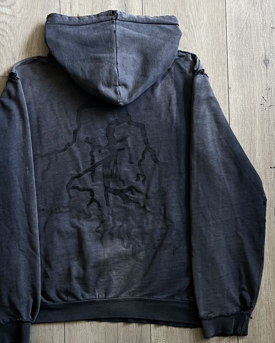 Raf Simons AW2002-2003 Raf Simons Virginia Creeper Faded Roots Hoodie ...