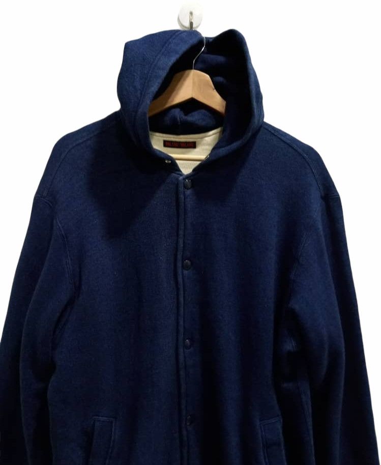 Blue Blue Japan × Indigo 🇯🇵 Vintage Blue Blue Japan Snap Button Hoodies Size US M / EU 48-50 / 2 - 2 Thumbnail