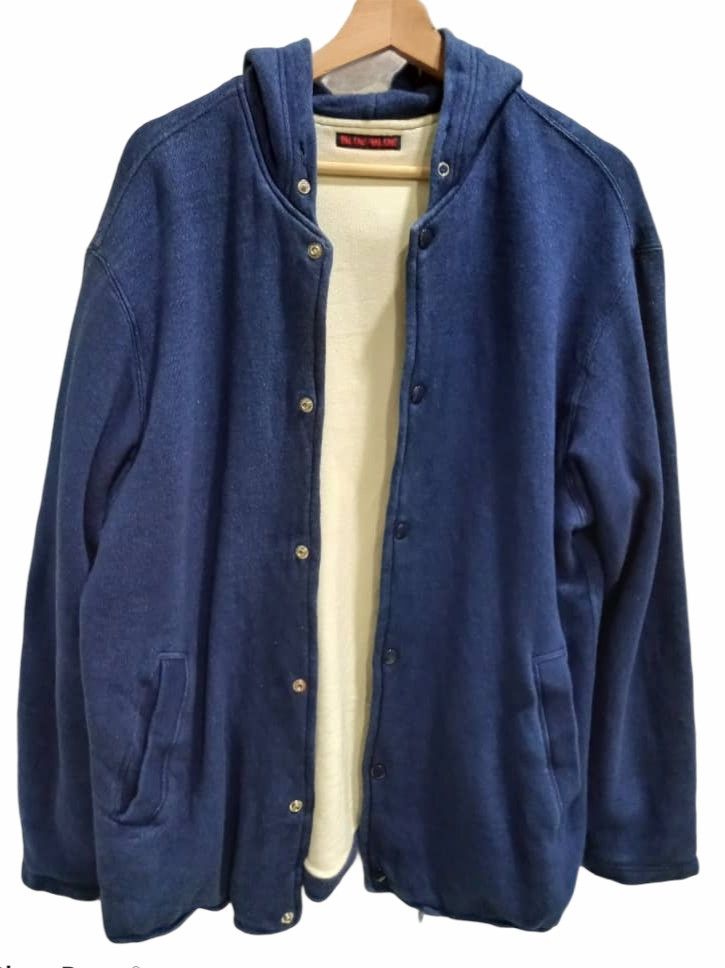 Blue Blue Japan × Indigo 🇯🇵 Vintage Blue Blue Japan Snap Button Hoodies Size US M / EU 48-50 / 2 - 4 Thumbnail