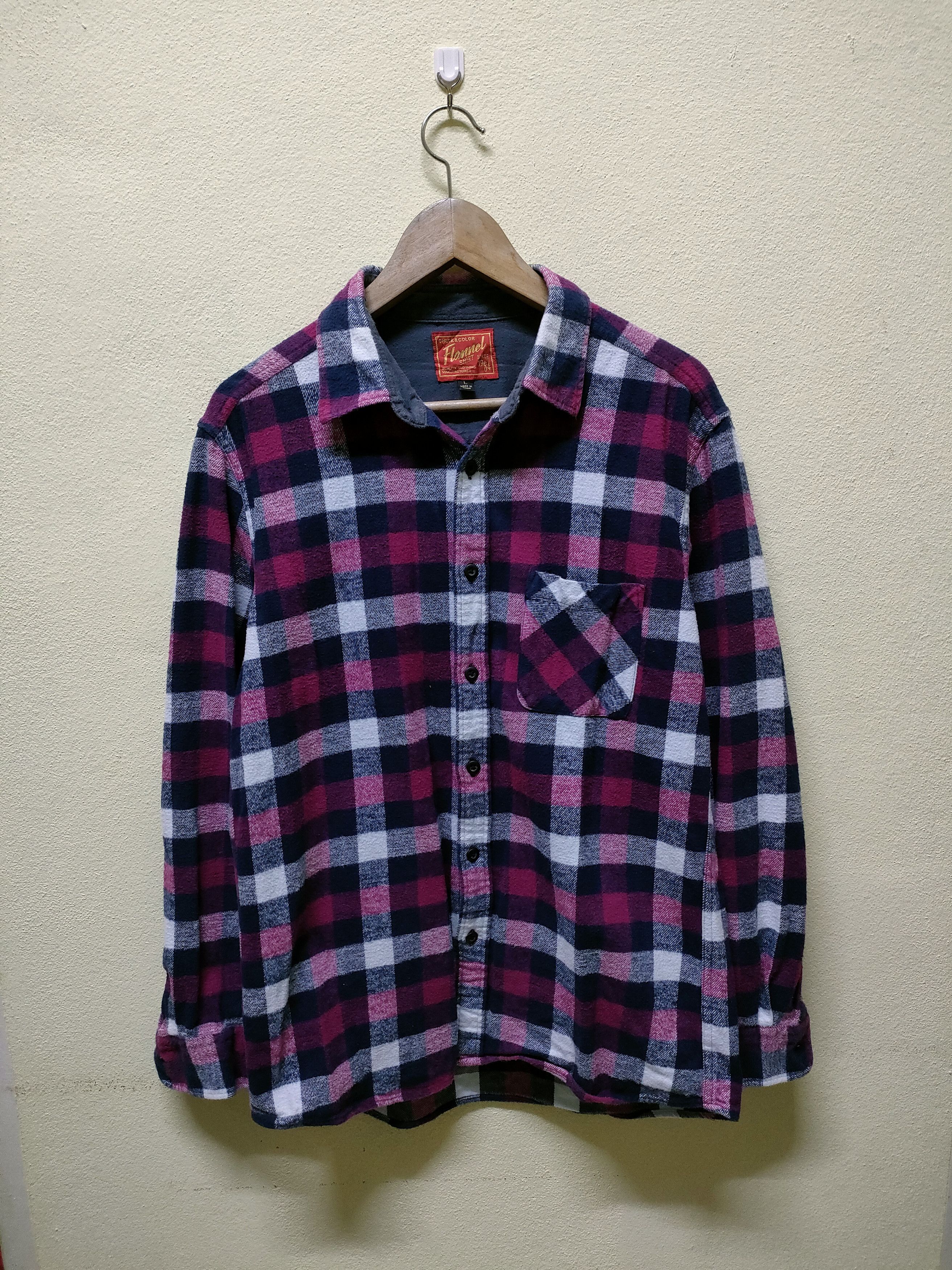 Flannel × Uniqlo × Vintage 💥 Best Offer💥 Uniqlo Flannel Single Pocket Size US L / EU 52-54 / 3 - 1 Thumbnail