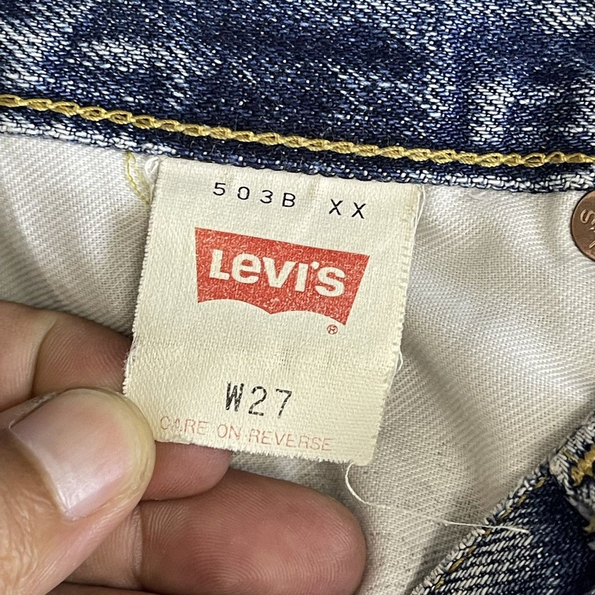 Levi's Vintage 90s Levis Big E Ripped Selvedge Jeans 26x33.5 Size US 26 / EU 42 - 15 Thumbnail