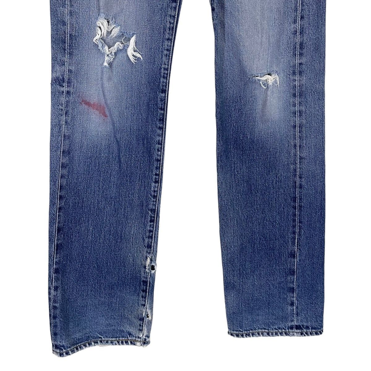 Levi's Vintage 90s Levis Big E Ripped Selvedge Jeans 26x33.5 Size US 26 / EU 42 - 7 Thumbnail