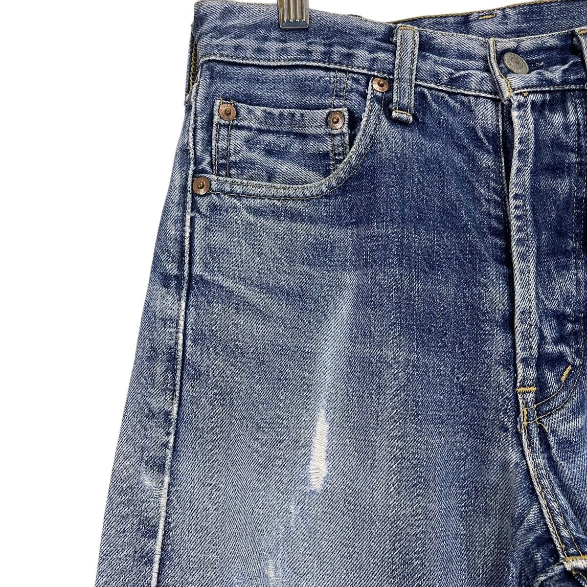 Levi's Vintage 90s Levis Big E Ripped Selvedge Jeans 26x33.5 Size US 26 / EU 42 - 5 Thumbnail