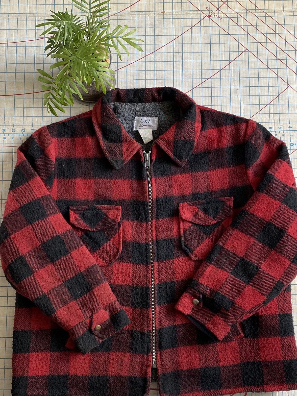 Flannel × Vintage Vintage C&L Sportswear Black and Red Wool Flannel Jacket XXL Size US XXL / EU 58 / 5 - 2 Thumbnail