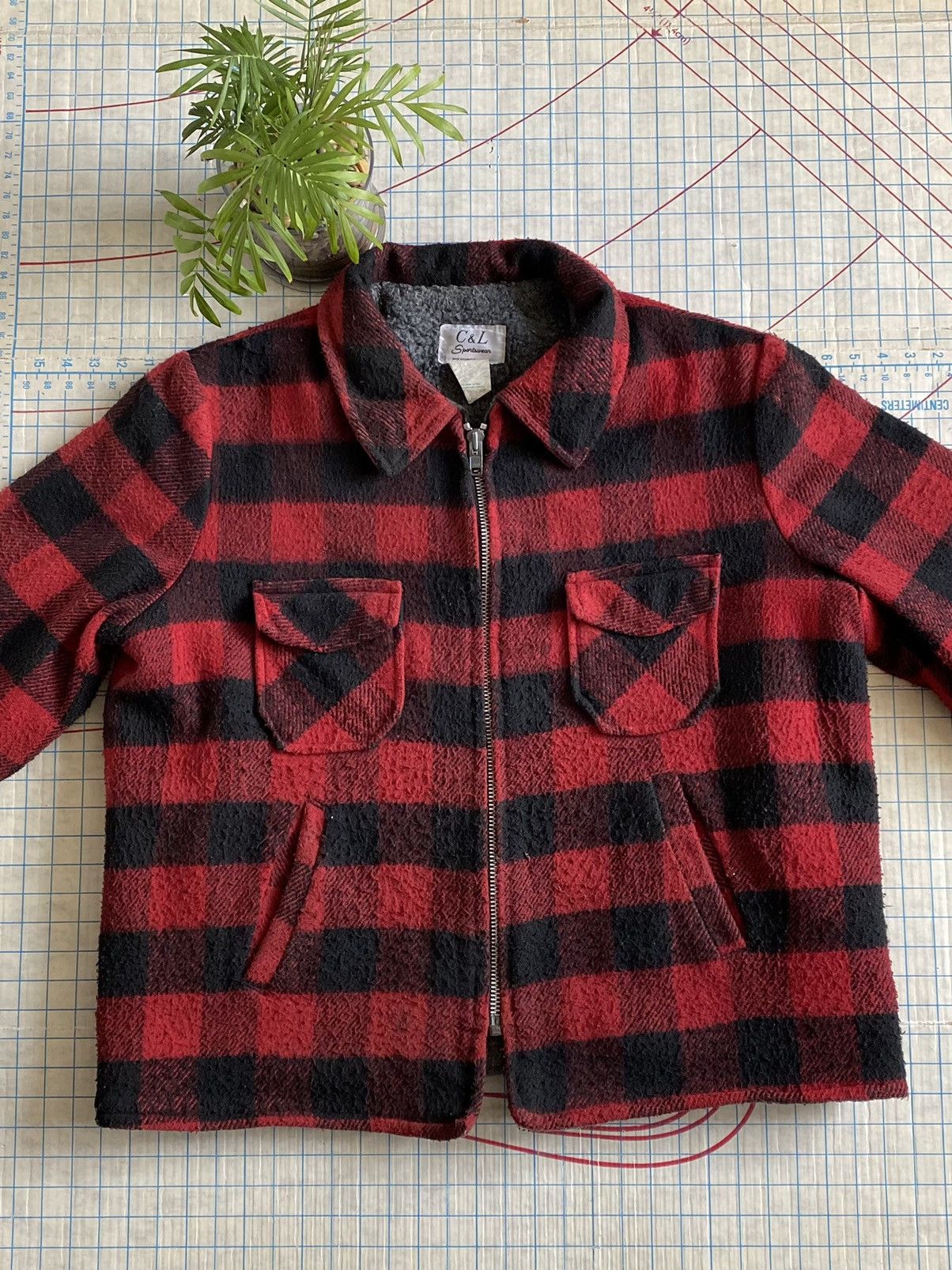 Flannel × Vintage Vintage C&L Sportswear Black and Red Wool Flannel Jacket XXL Size US XXL / EU 58 / 5 - 5 Thumbnail