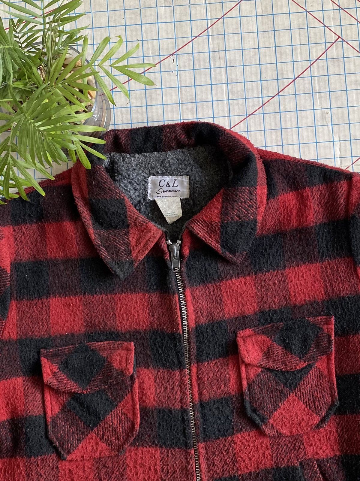 Flannel × Vintage Vintage C&L Sportswear Black and Red Wool Flannel Jacket XXL Size US XXL / EU 58 / 5 - 6 Thumbnail