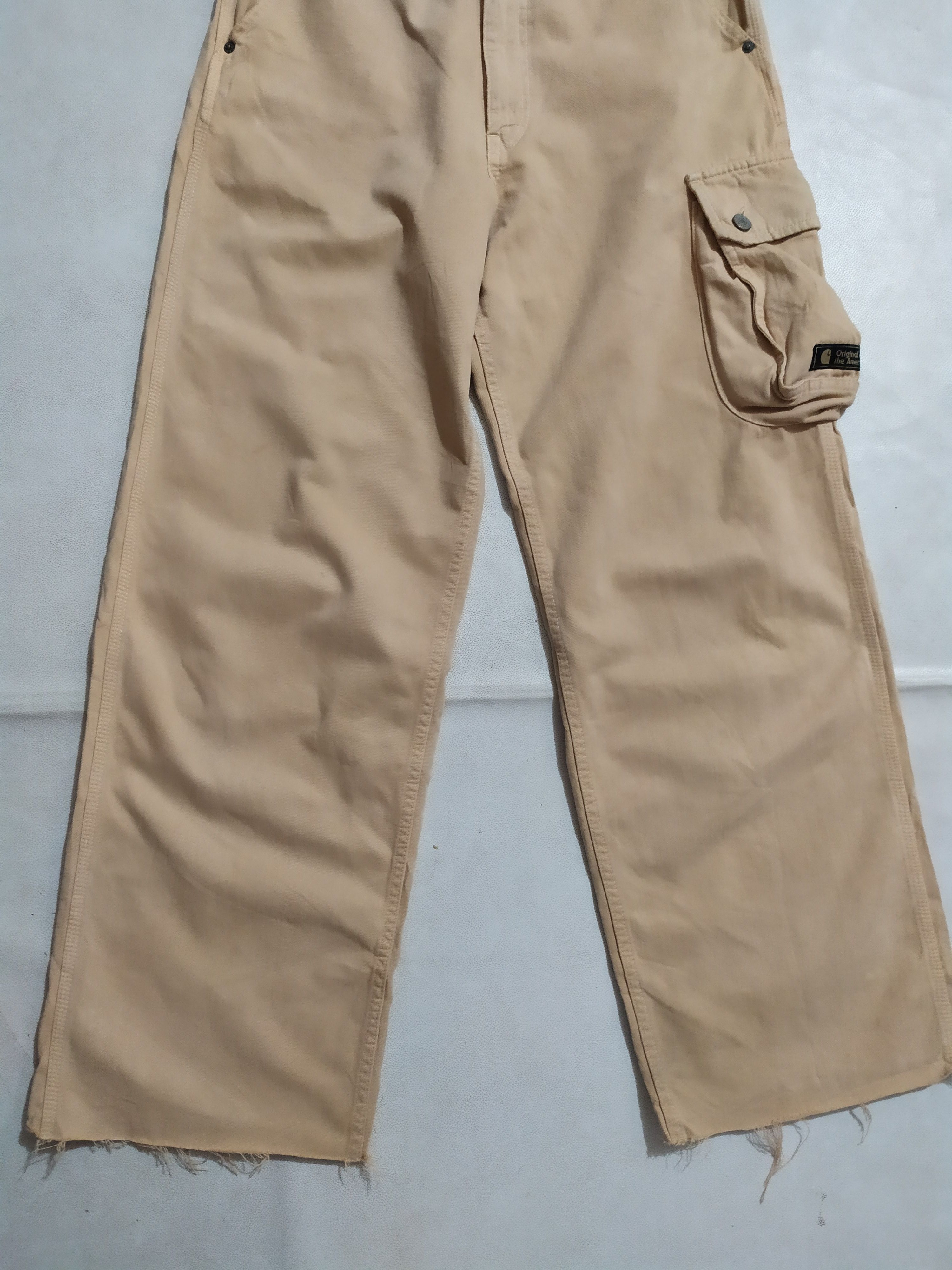 Carhartt × Vintage 🔥Carhartt Cargo Pants No Hem Size US 32 / EU 48 - 3 Thumbnail