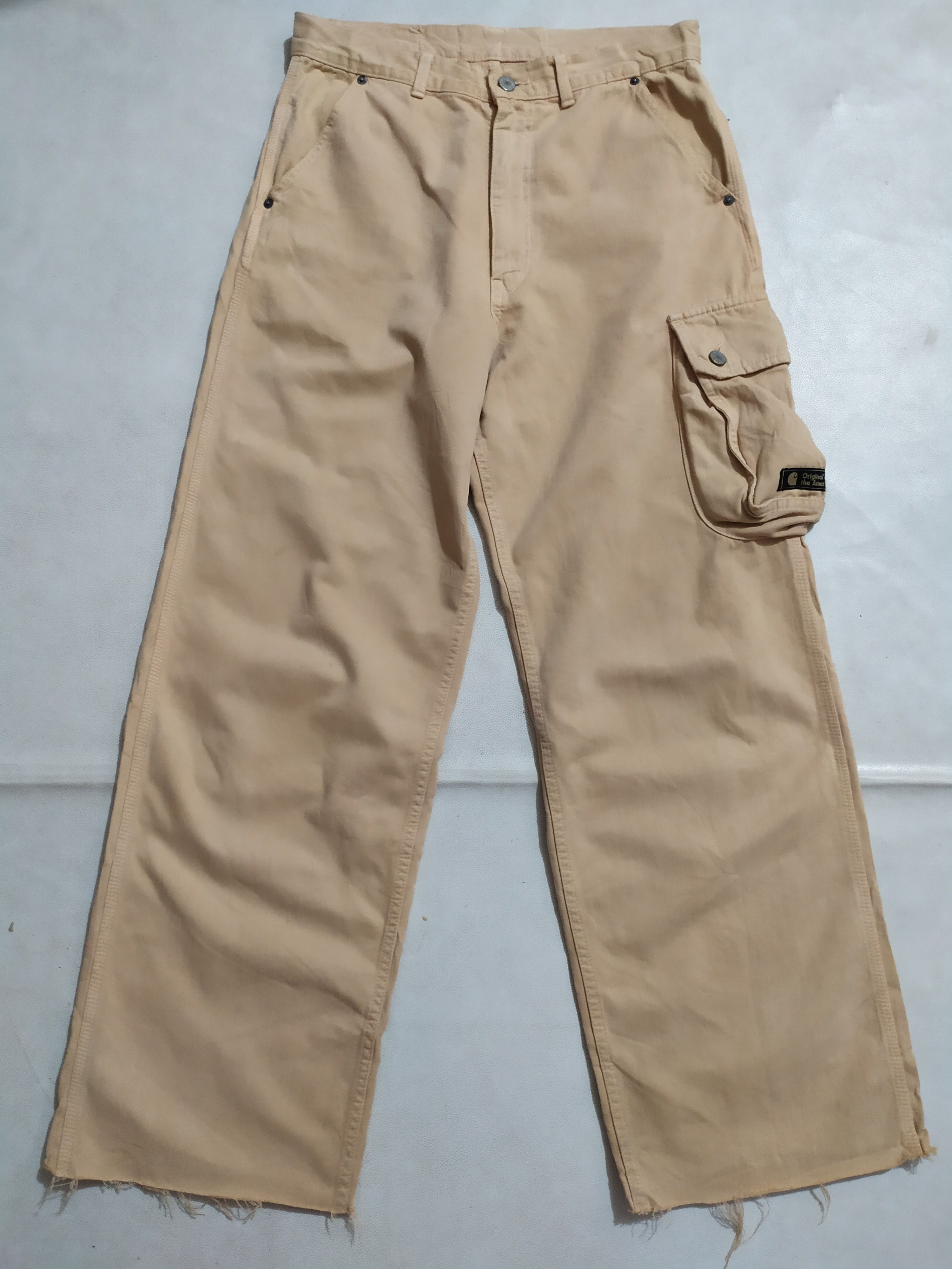 Carhartt × Vintage 🔥Carhartt Cargo Pants No Hem Size US 32 / EU 48 - 1 Thumbnail