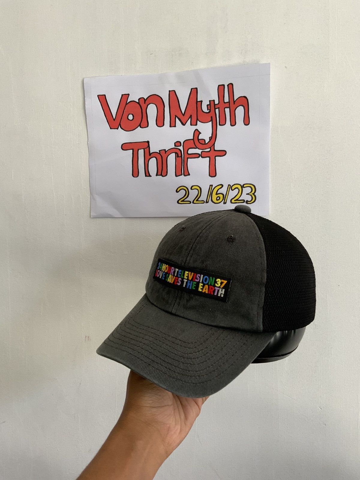 Japanese Brand Vintage 24 Hour Television Japan Fade Spellout Trucker Hat Size ONE SIZE - 2 Thumbnail