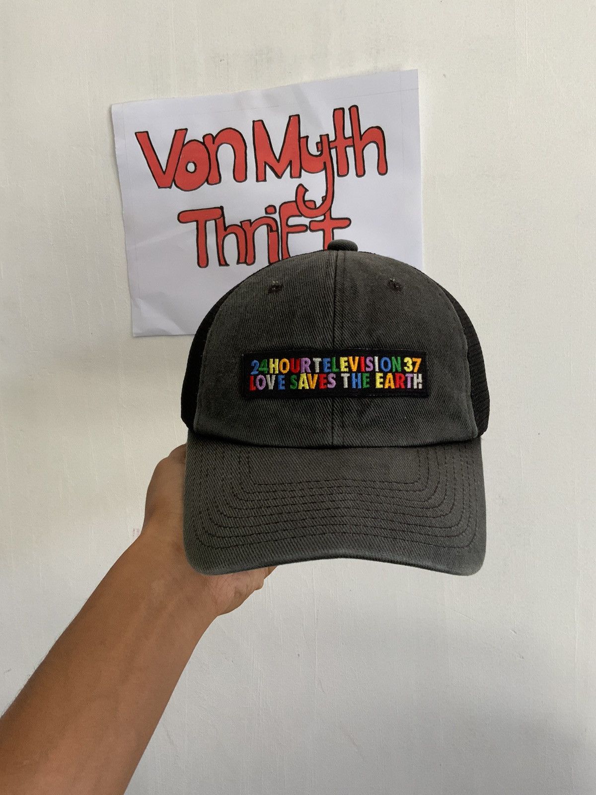 Japanese Brand Vintage 24 Hour Television Japan Fade Spellout Trucker Hat Size ONE SIZE - 1 Thumbnail