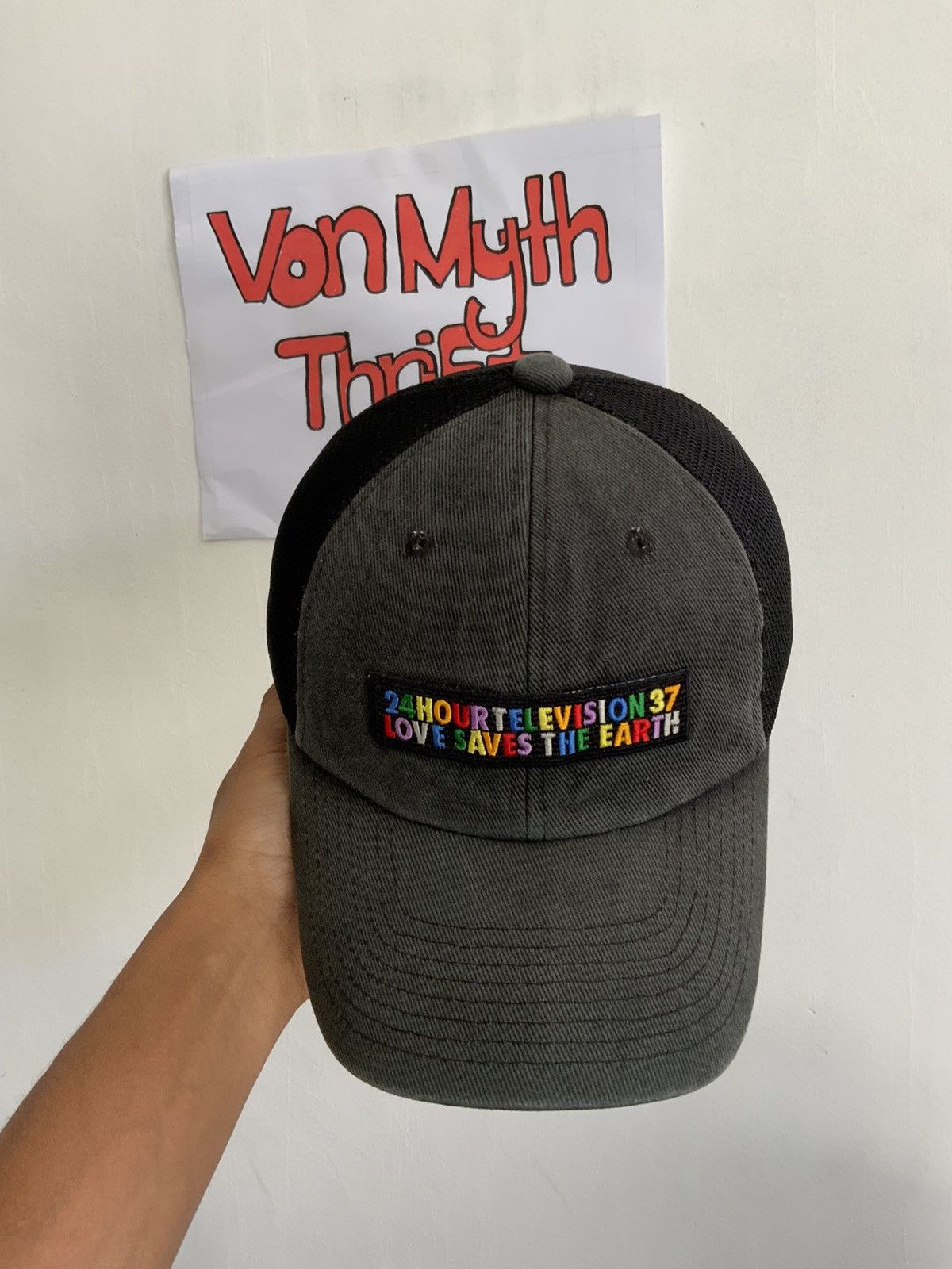 Japanese Brand Vintage 24 Hour Television Japan Fade Spellout Trucker Hat Size ONE SIZE - 6 Thumbnail