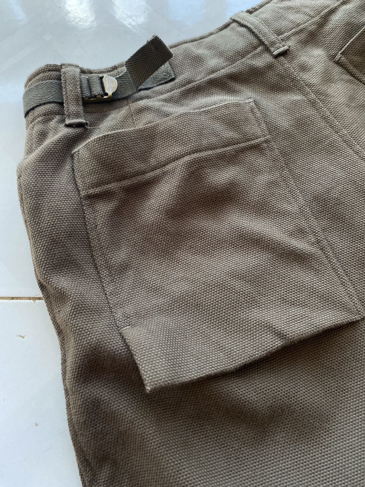 Issey Miyake Vintage 80s Plantation Wide Leg Army Style Pants Size 29" - 7 Thumbnail