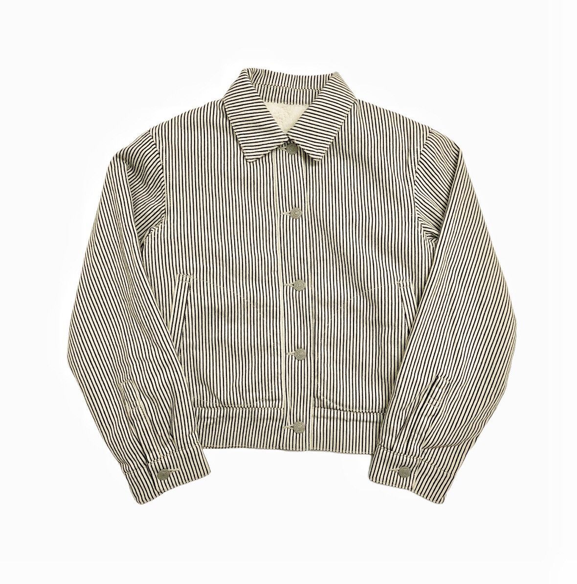 GU × Kim Jones 🔥Collab🔥Kim Jones x GU Sherpa Hickory Trucker Denim Size US S / EU 44-46 / 1 - 3 Thumbnail