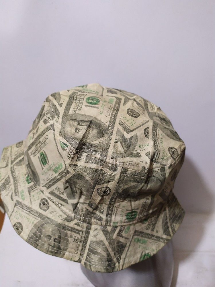 Japanese Brand 🔥Pretty Nice Fullprint 100 Dollar Bucket hats Size ONE SIZE - 2 Thumbnail
