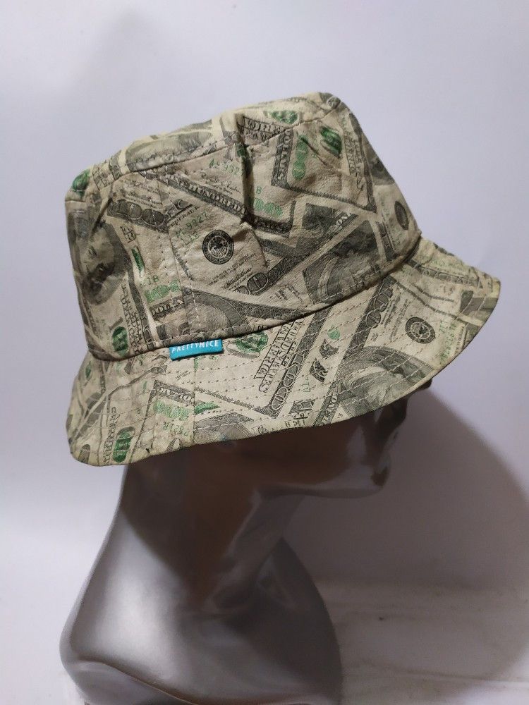Japanese Brand 🔥Pretty Nice Fullprint 100 Dollar Bucket hats Size ONE SIZE - 4 Thumbnail