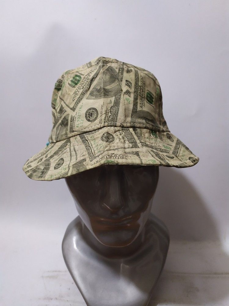 Japanese Brand 🔥Pretty Nice Fullprint 100 Dollar Bucket hats Size ONE SIZE - 3 Thumbnail