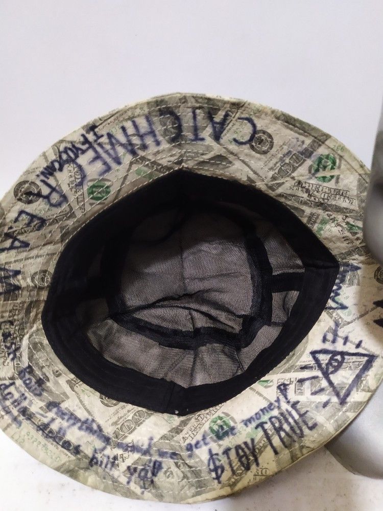 Japanese Brand 🔥Pretty Nice Fullprint 100 Dollar Bucket hats Size ONE SIZE - 7 Thumbnail