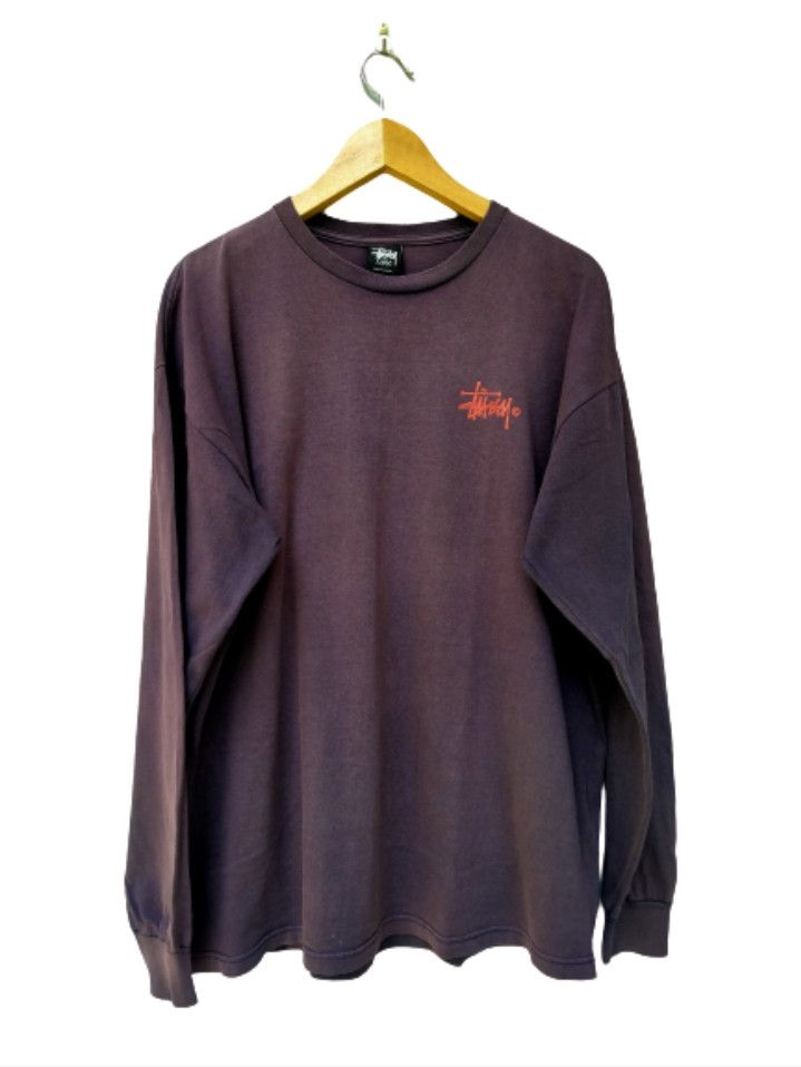 Stussy Vintage 90s Distressed Black Faded Stussy Big Logo Size US XL / EU 56 / 4 - 2 Thumbnail