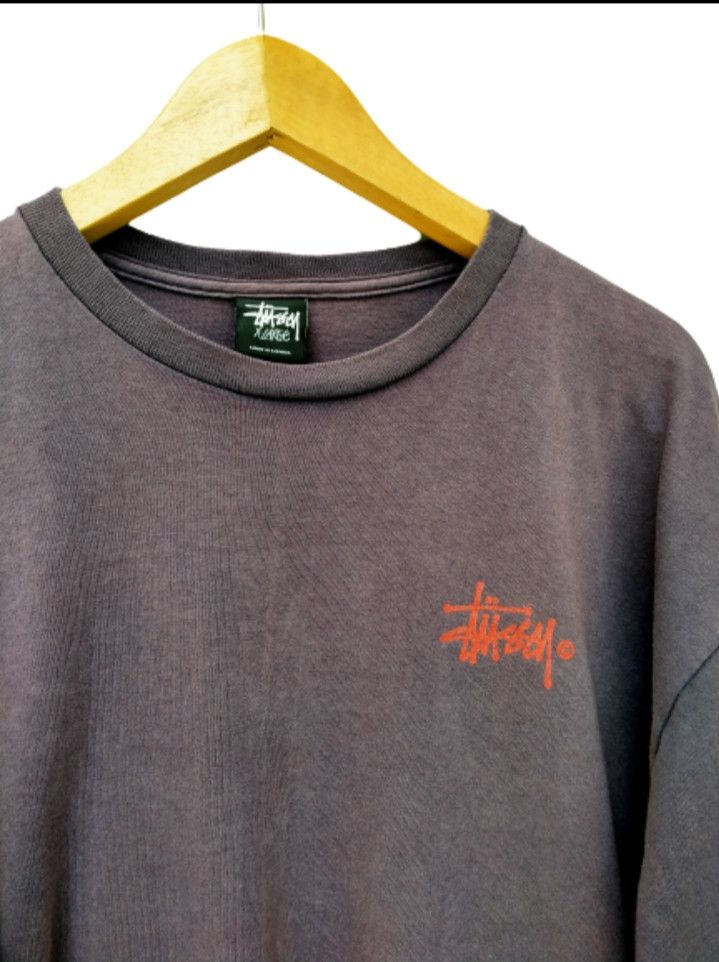 Stussy Vintage 90s Distressed Black Faded Stussy Big Logo Size US XL / EU 56 / 4 - 4 Thumbnail