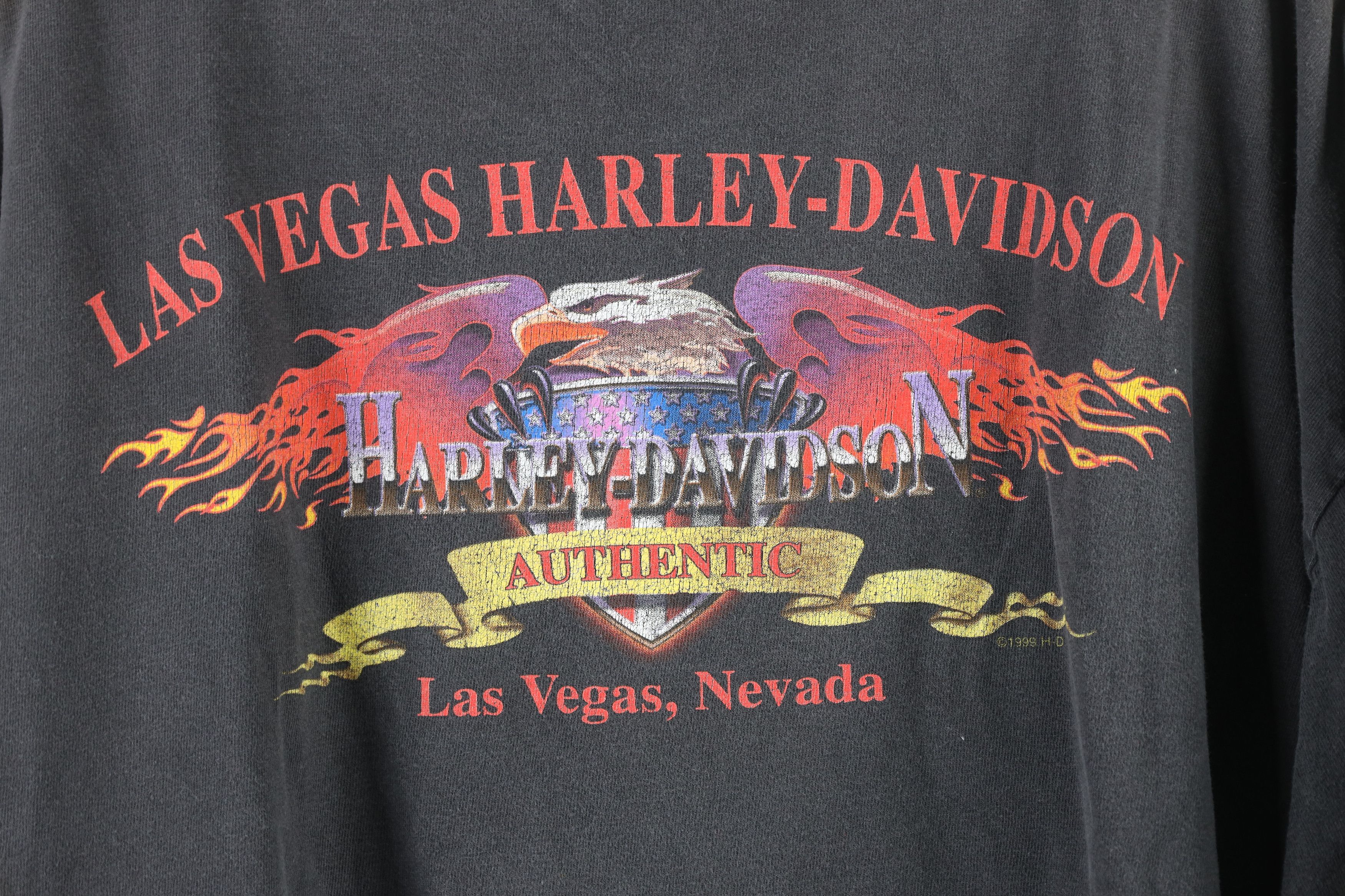 Harley Davidson × Vintage Vintage Y2K 2000 Harley Davidson Flames Eagle Wolf T-Shirt Size US XXL / EU 58 / 5 - 10 Thumbnail