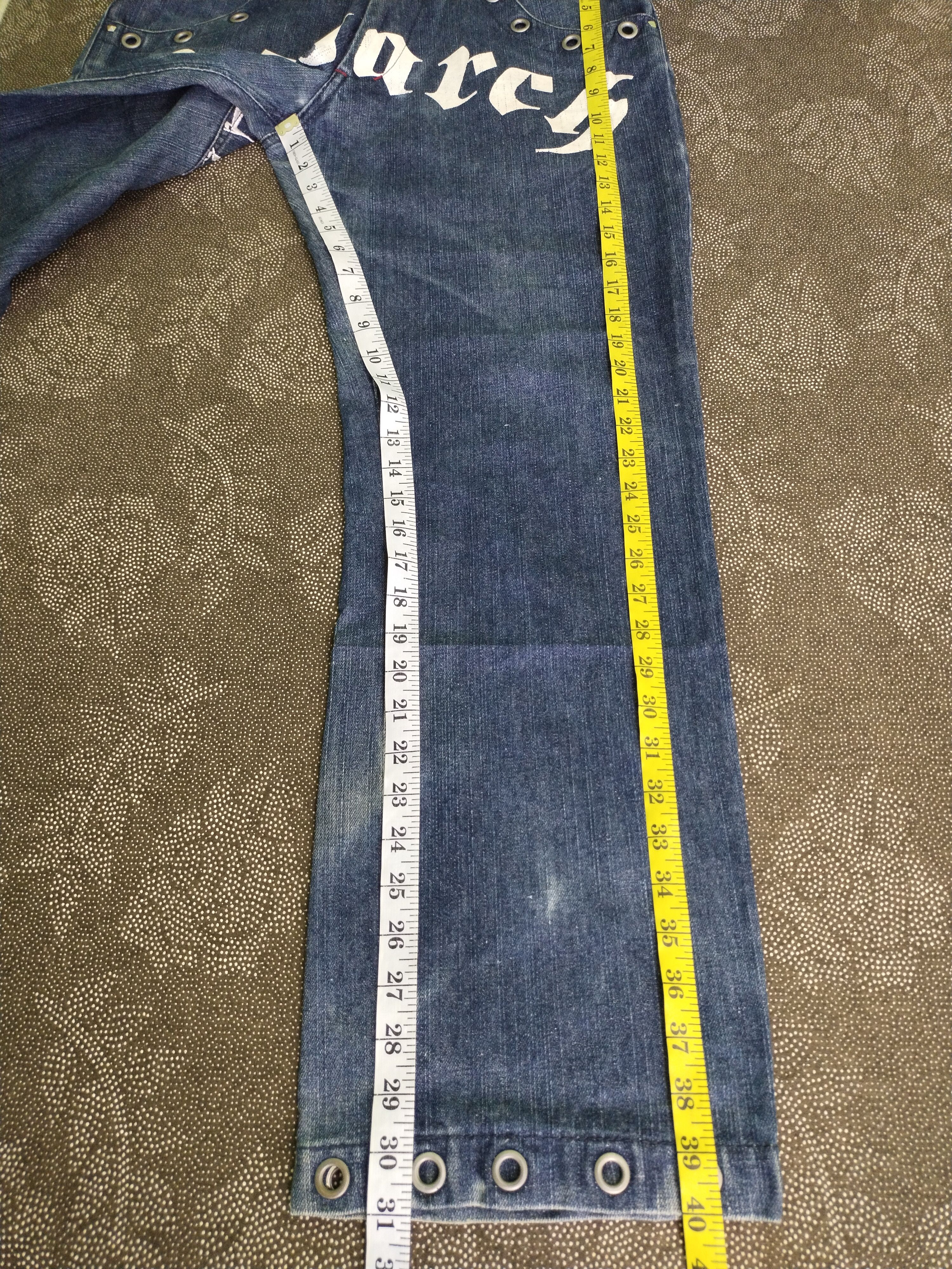 Japanese Brand VINTAGE BAGARCH EMBROIDERY POCKET JEANS Size US 35 - 17 Thumbnail