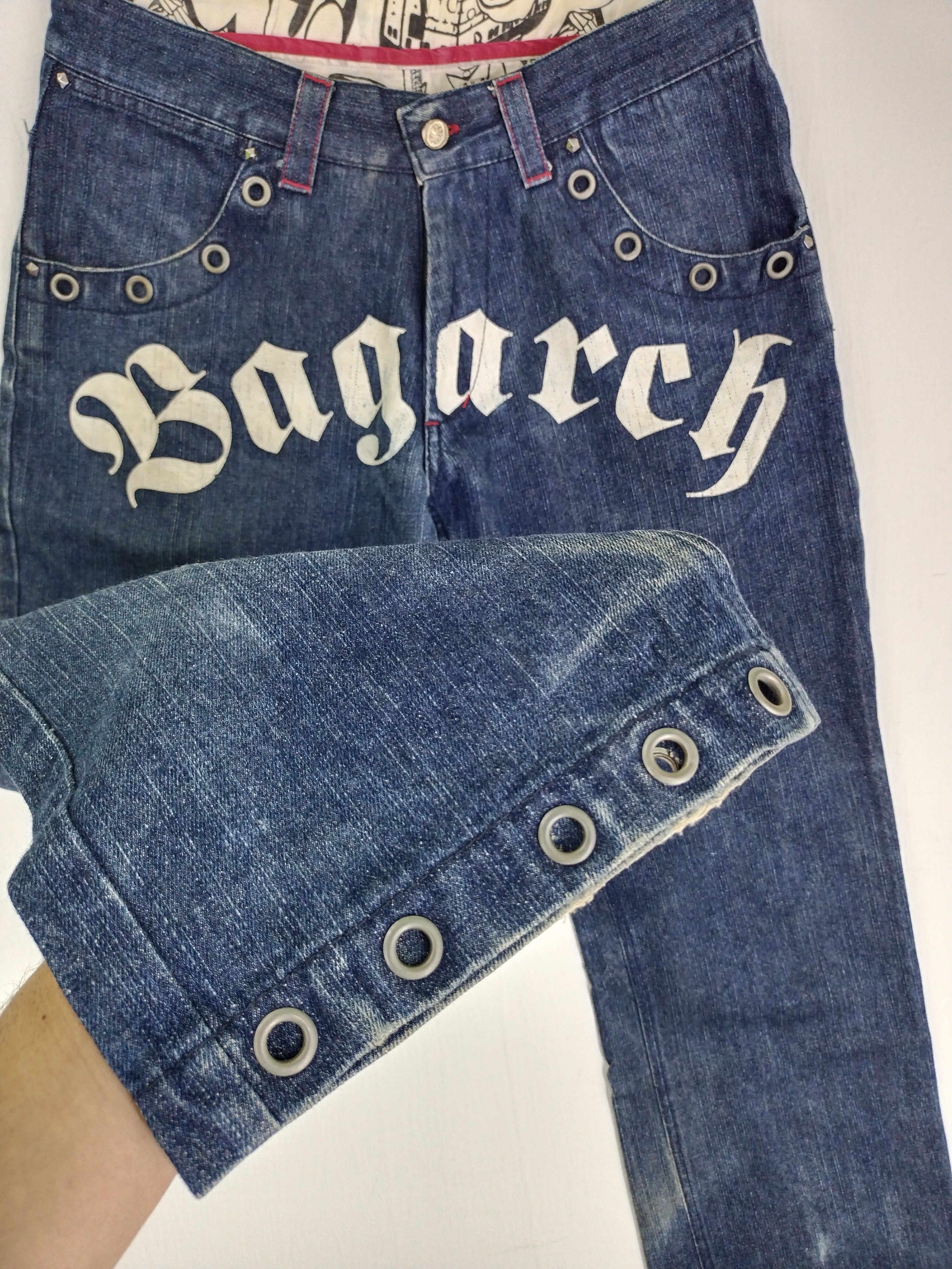 Japanese Brand VINTAGE BAGARCH EMBROIDERY POCKET JEANS Size US 35 - 5 Thumbnail
