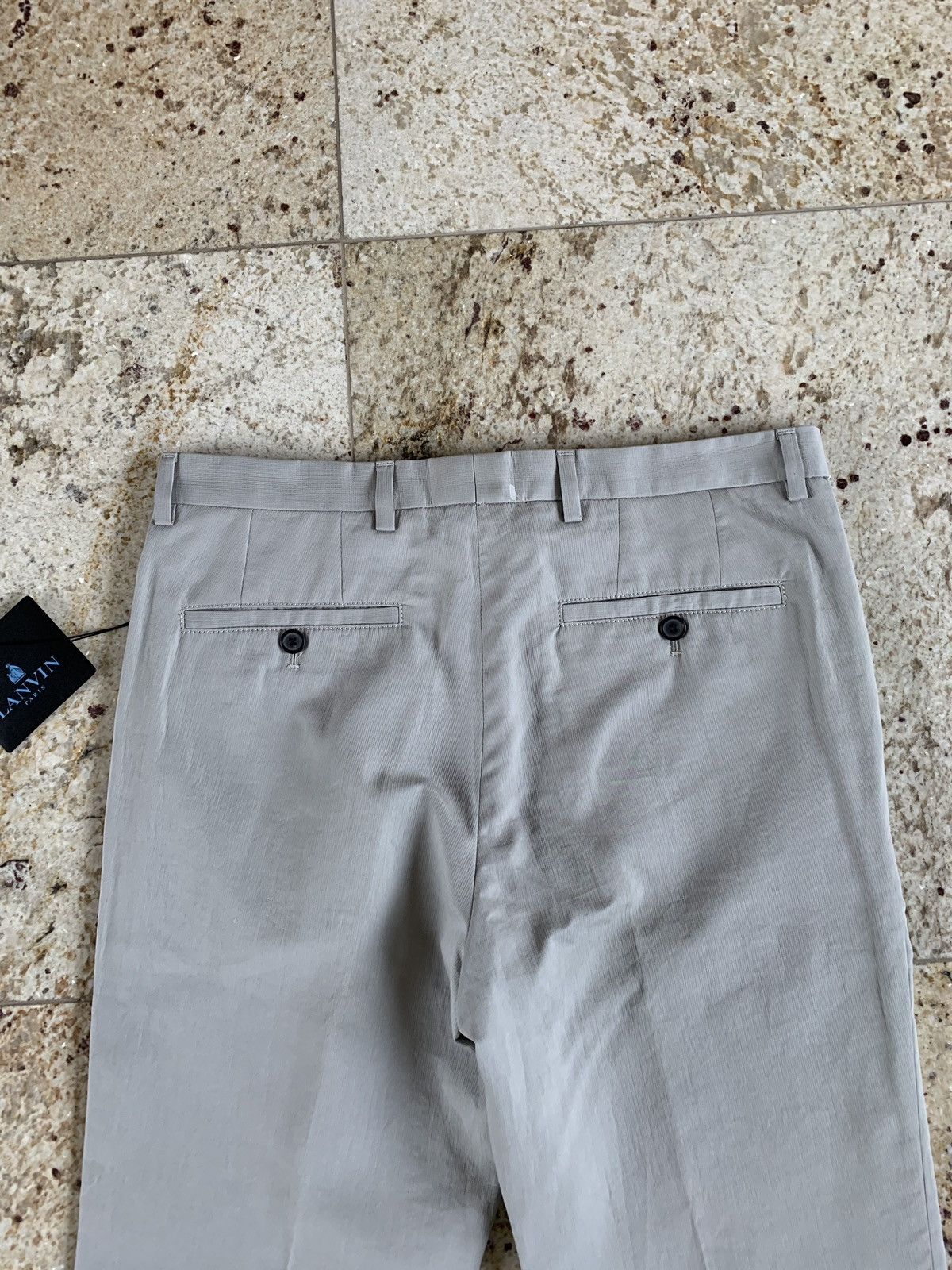 Lanvin Zipped Jogging Pants in Weaved Cotton in Mastic Size US 30 / EU 46 - 12 Thumbnail