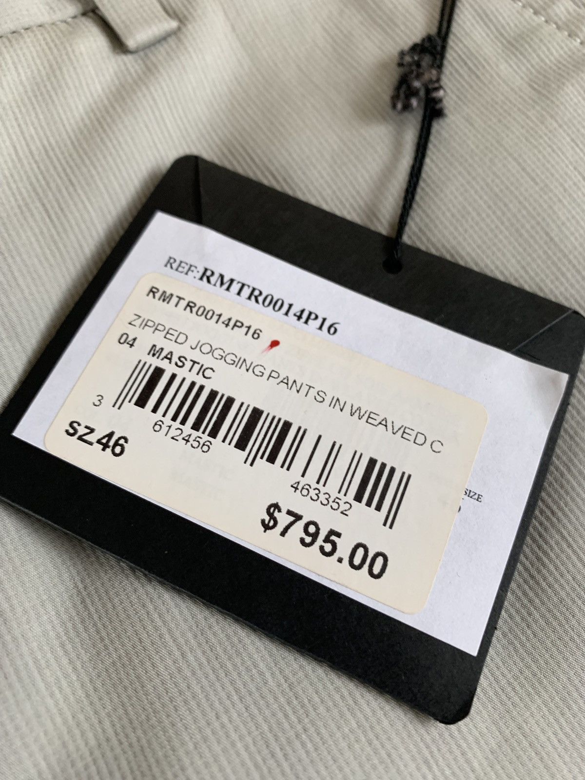 Lanvin Zipped Jogging Pants in Weaved Cotton in Mastic Size US 30 / EU 46 - 9 Thumbnail