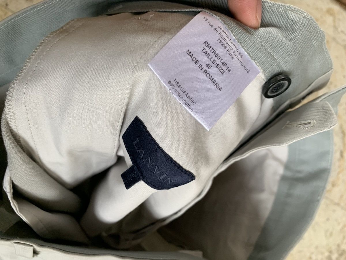 Lanvin Zipped Jogging Pants in Weaved Cotton in Mastic Size US 30 / EU 46 - 10 Thumbnail