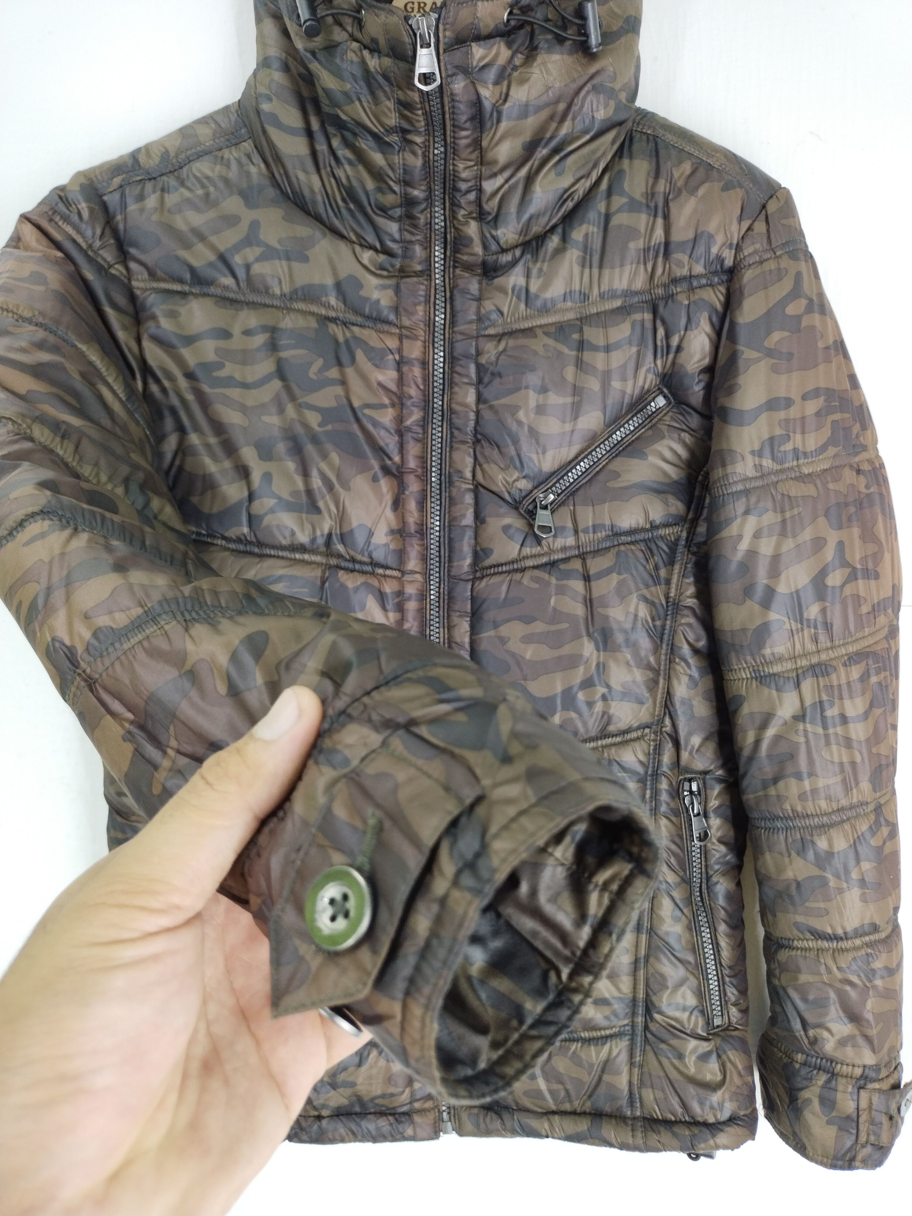 In The Attic CAMO IN THE ATTIC PUFFER HOODIE JACKET Size US M / EU 48-50 / 2 - 5 Thumbnail