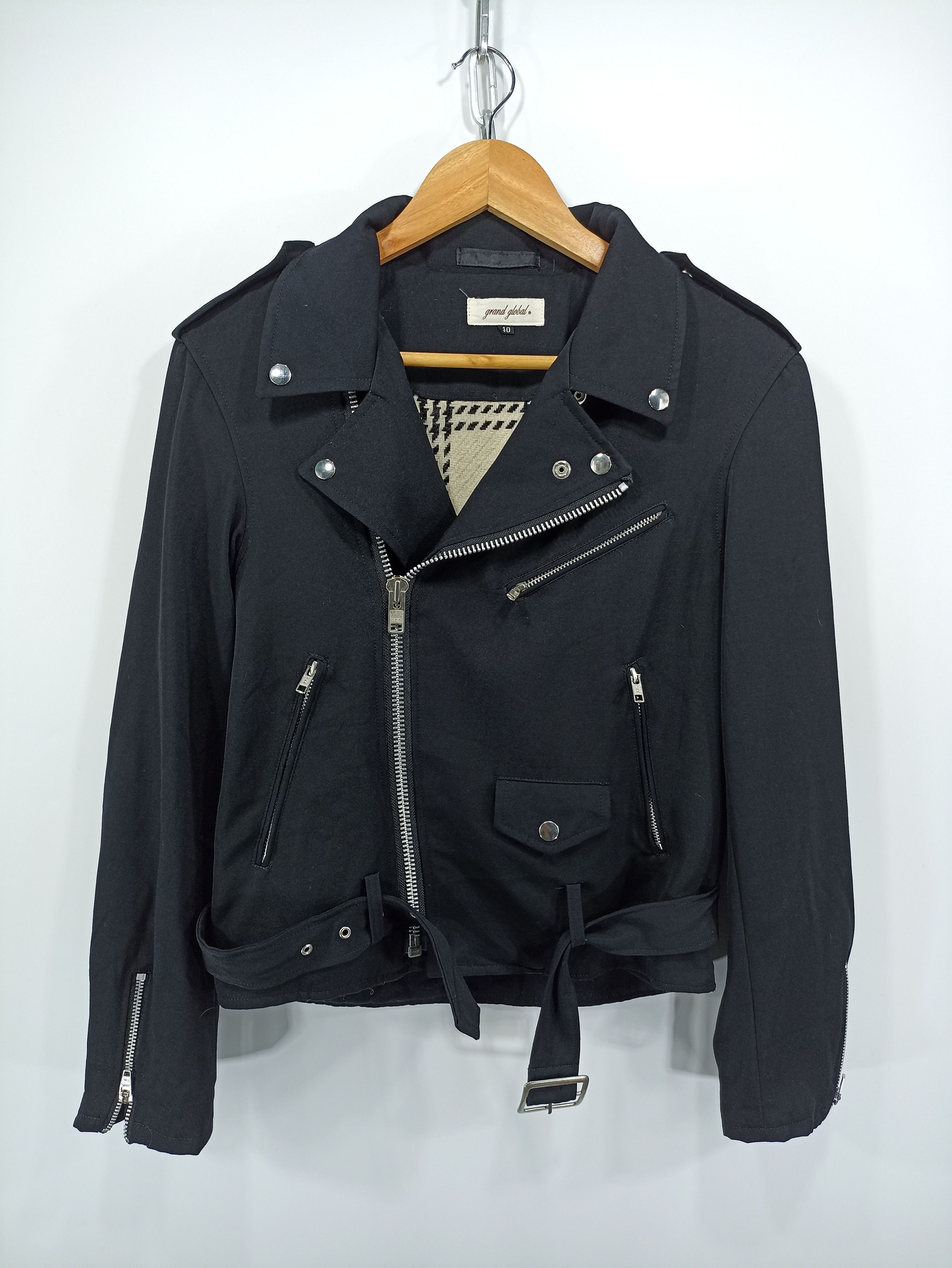 image of Archival Clothing x Avant Garde Grand Global Bike Jacket Style Made In Japan in Black (Size XS)