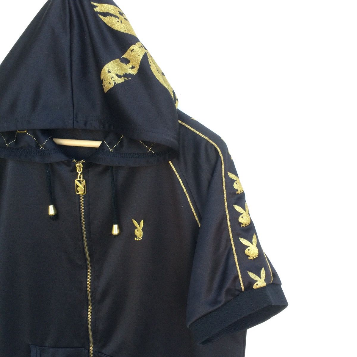 Designer × Vintage Vintage Playboy GOLD Printed jumper Hoodie Sidetape Logo Size US M / EU 48-50 / 2 - 6 Thumbnail