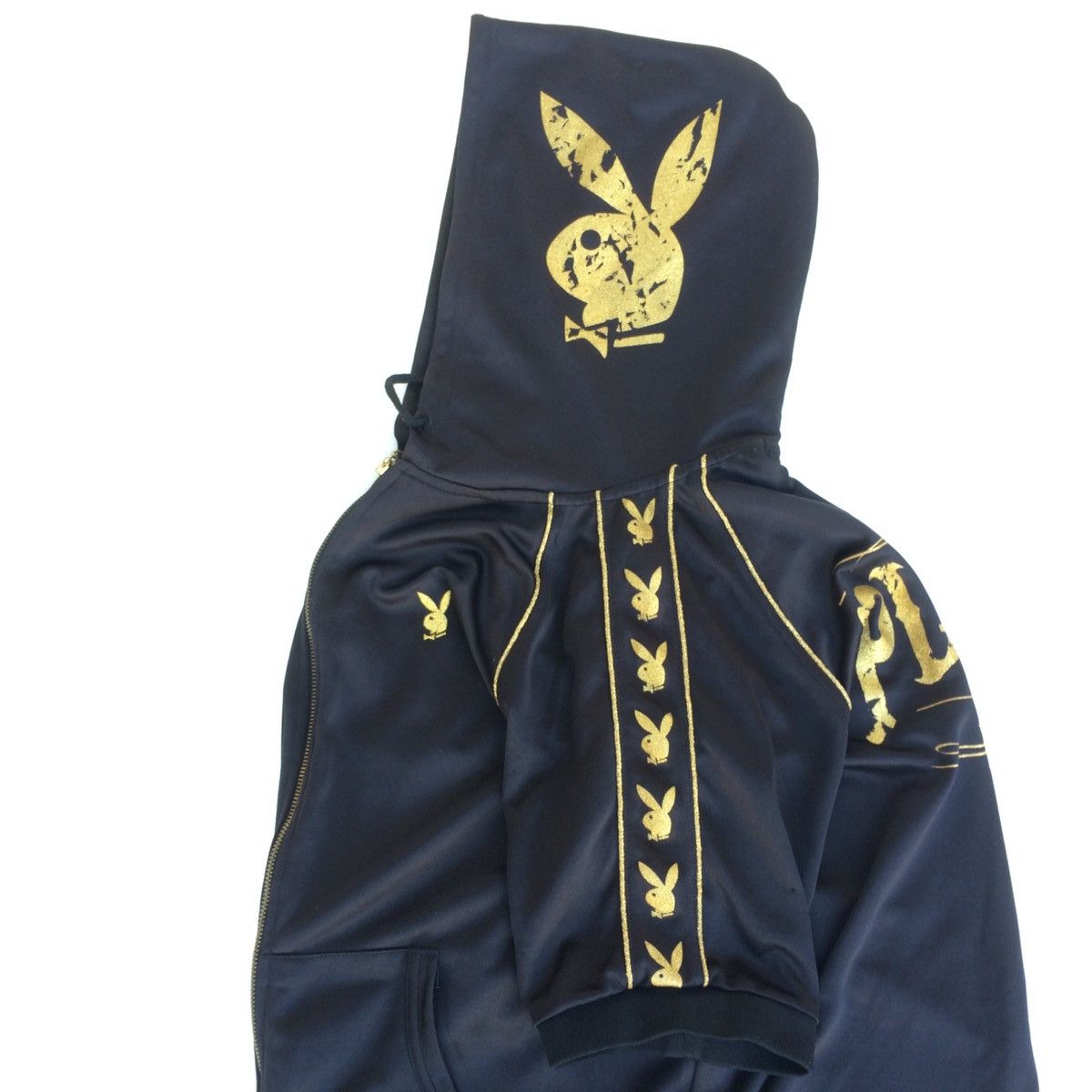 Designer × Vintage Vintage Playboy GOLD Printed jumper Hoodie Sidetape Logo Size US M / EU 48-50 / 2 - 3 Thumbnail