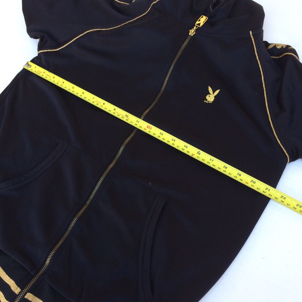 Designer × Vintage Vintage Playboy GOLD Printed jumper Hoodie Sidetape Logo Size US M / EU 48-50 / 2 - 14 Thumbnail
