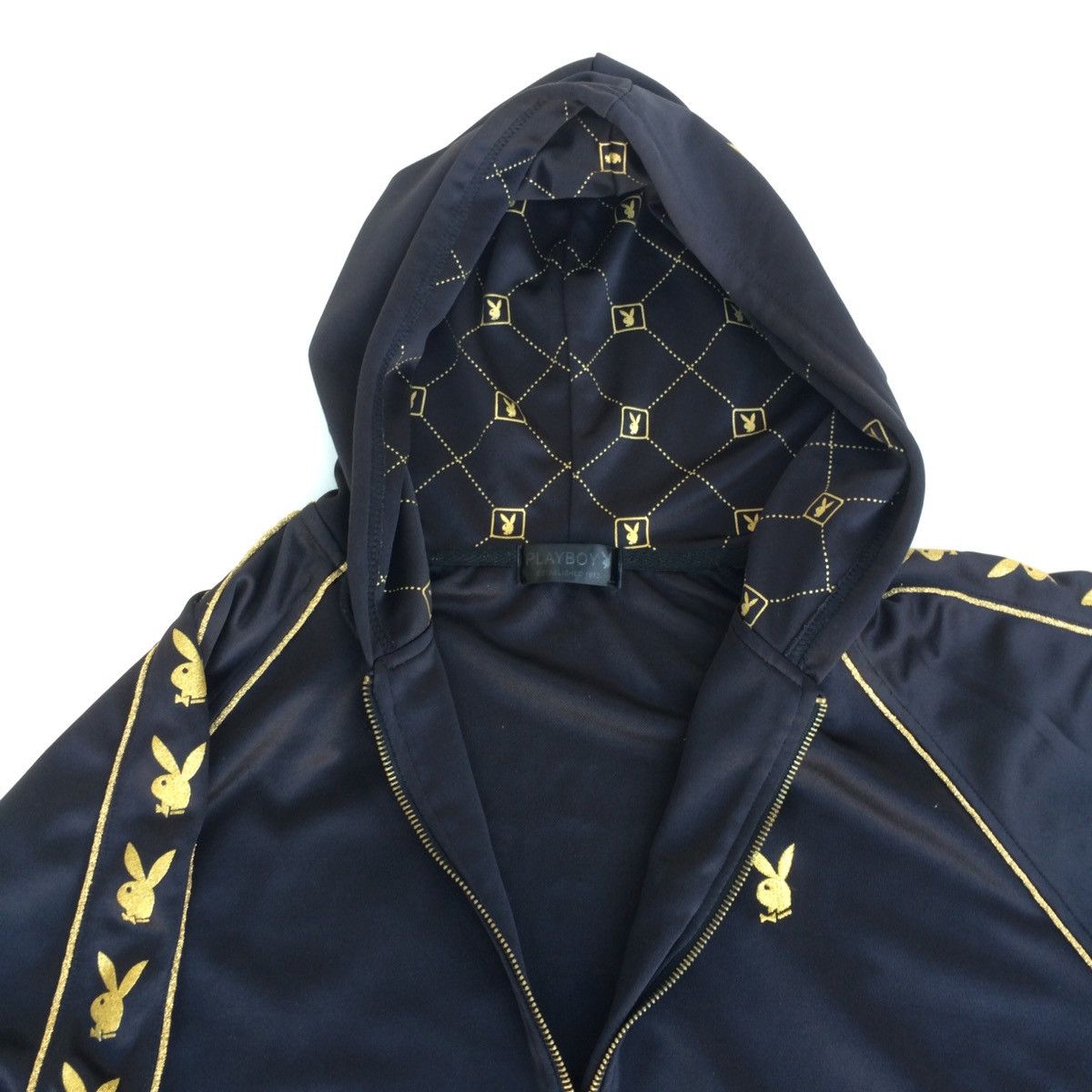 Designer × Vintage Vintage Playboy GOLD Printed jumper Hoodie Sidetape Logo Size US M / EU 48-50 / 2 - 11 Thumbnail