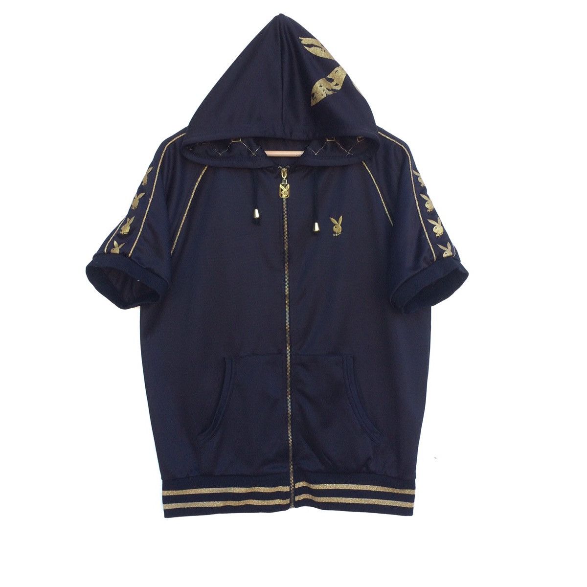Designer × Vintage Vintage Playboy GOLD Printed jumper Hoodie Sidetape Logo Size US M / EU 48-50 / 2 - 4 Thumbnail