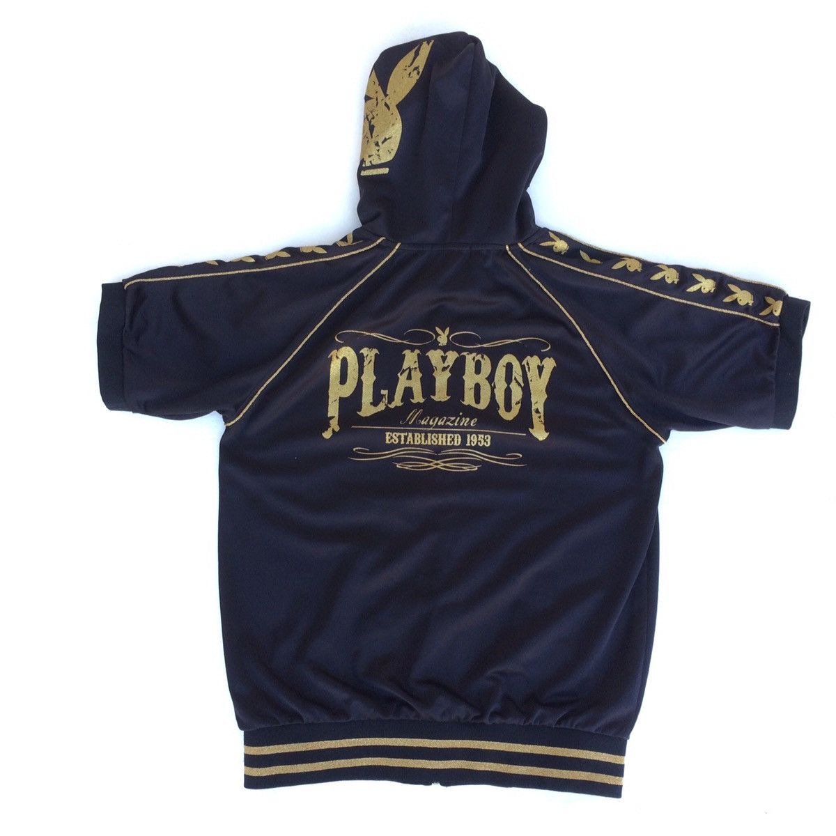 Designer × Vintage Vintage Playboy GOLD Printed jumper Hoodie Sidetape Logo Size US M / EU 48-50 / 2 - 2 Thumbnail