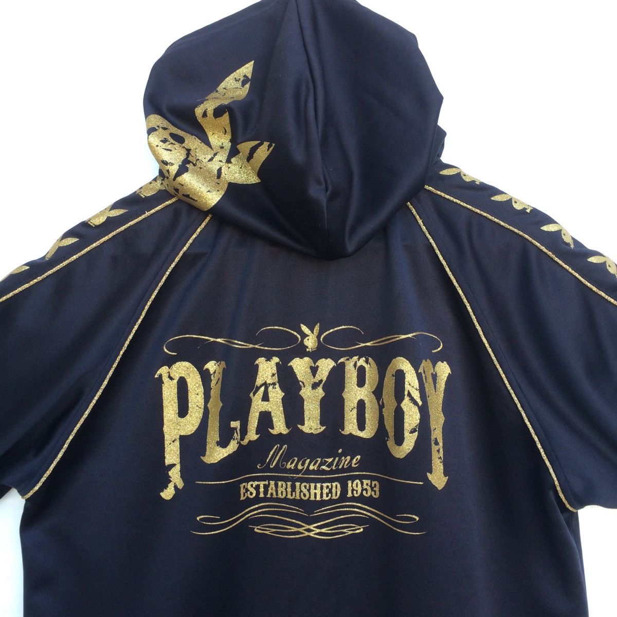 Designer × Vintage Vintage Playboy GOLD Printed jumper Hoodie Sidetape Logo Size US M / EU 48-50 / 2 - 9 Thumbnail
