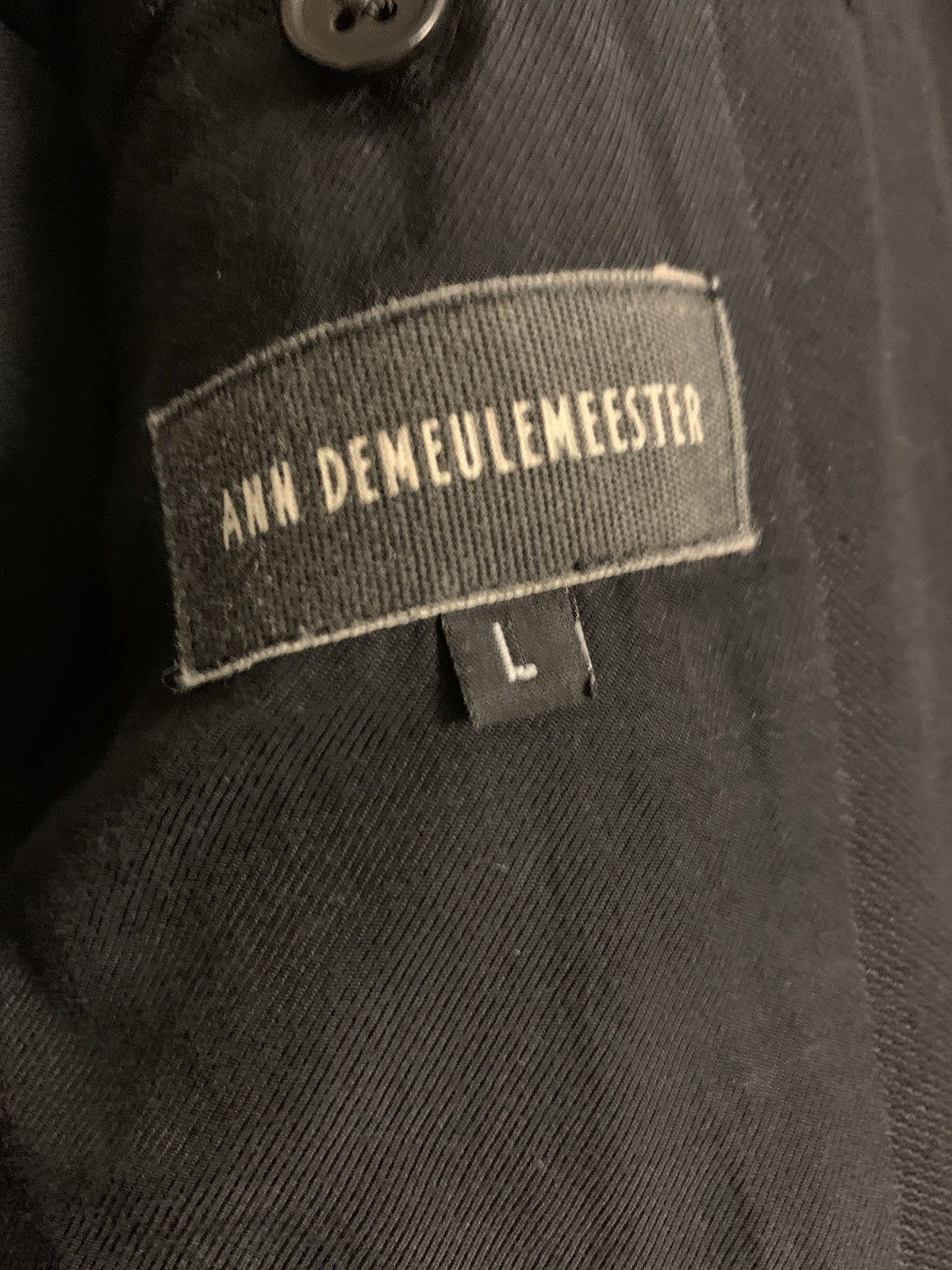 Ann Demeulemeester Black jacket with velvet ribbon Size 40R - 6 Thumbnail