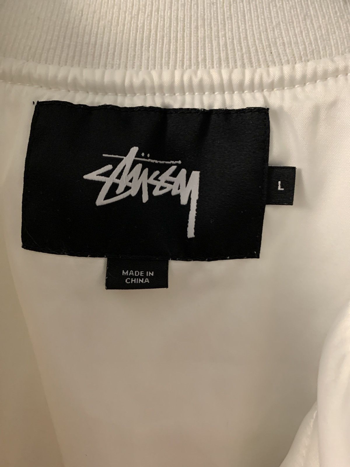 Stussy White bomber with embroidery Size US L / EU 52-54 / 3 - 3 Thumbnail