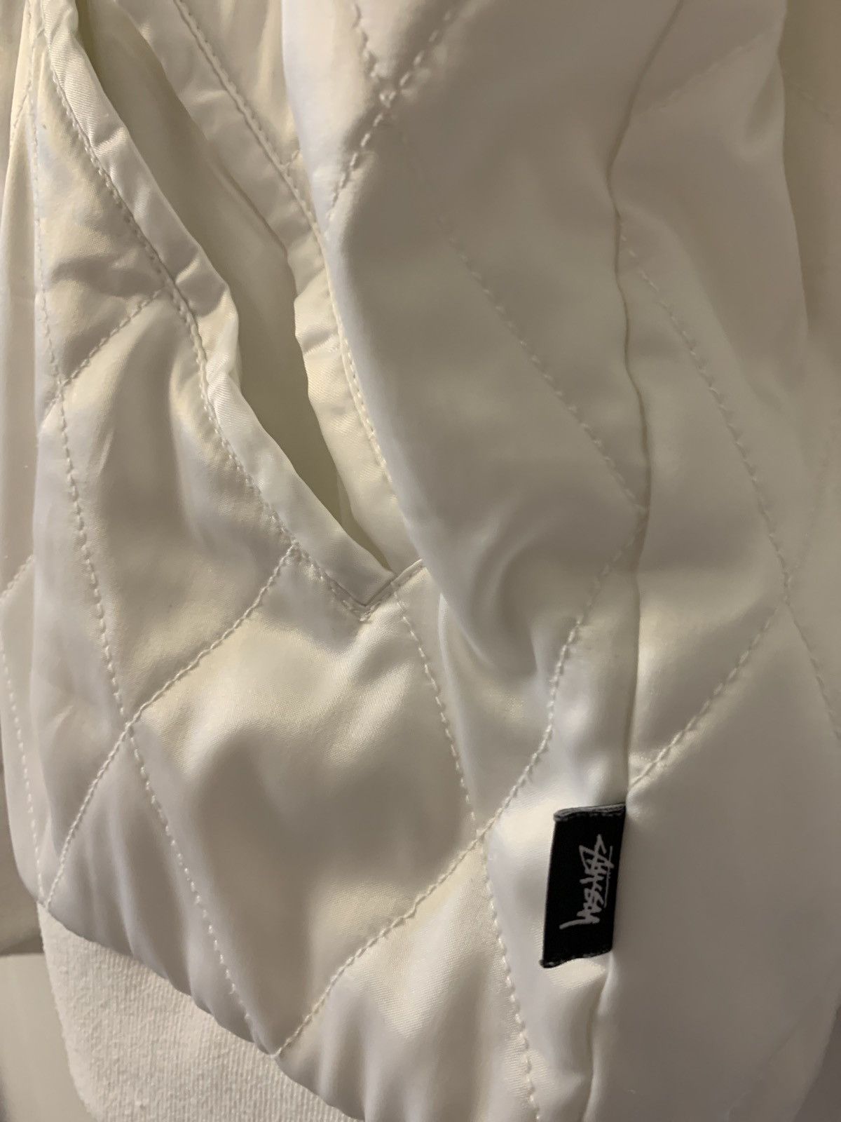 Stussy White bomber with embroidery Size US L / EU 52-54 / 3 - 9 Thumbnail