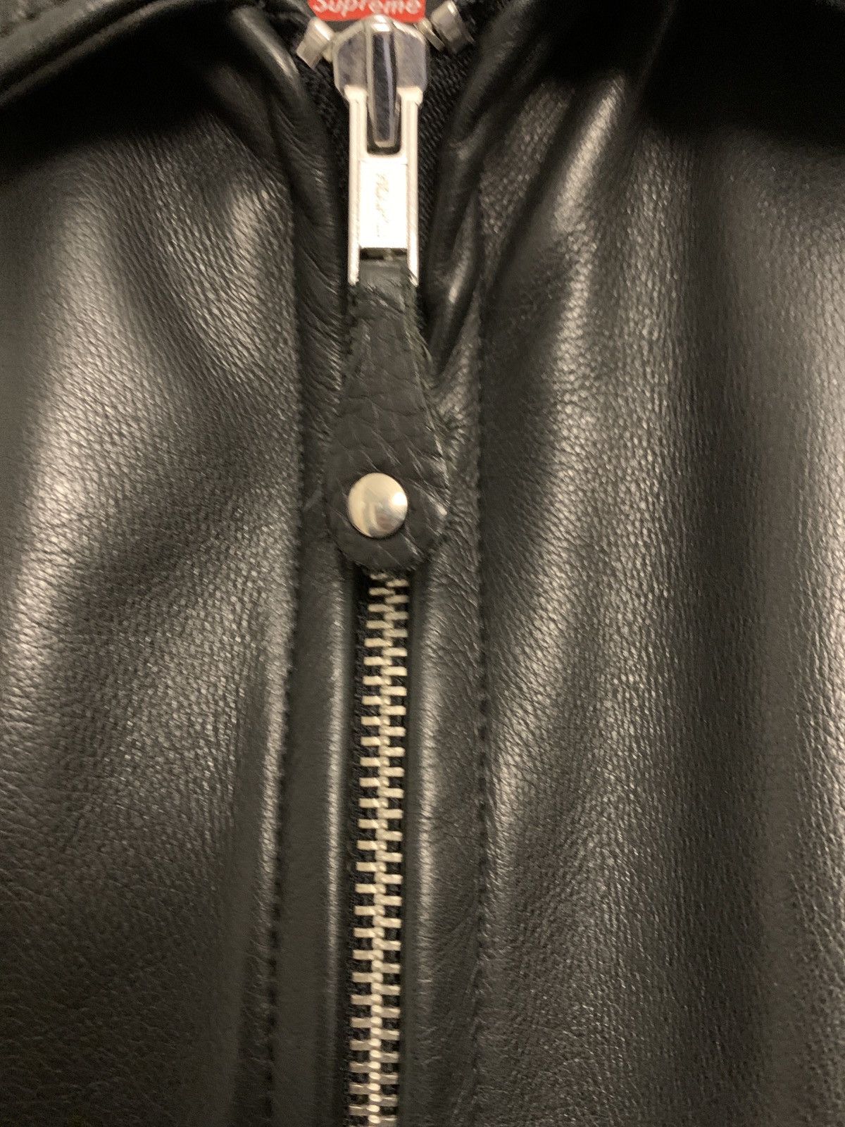 Supreme Leather jacket SCHOTT x SUPREME with brooch Size US XL / EU 56 / 4 - 4 Thumbnail